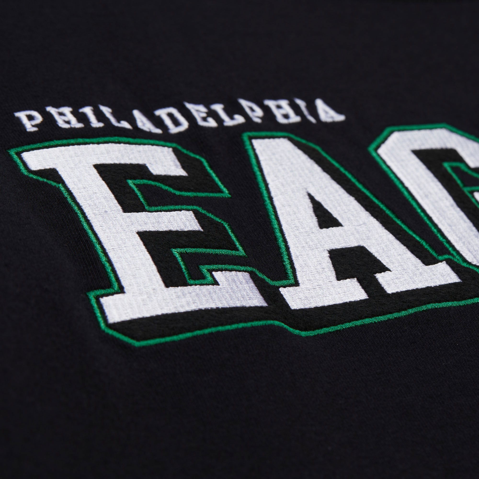 T-shirt à manches longues Mitchell & Ness noir pour homme, Philadelphia Eagles, grandes tailles, camp d'entraînement