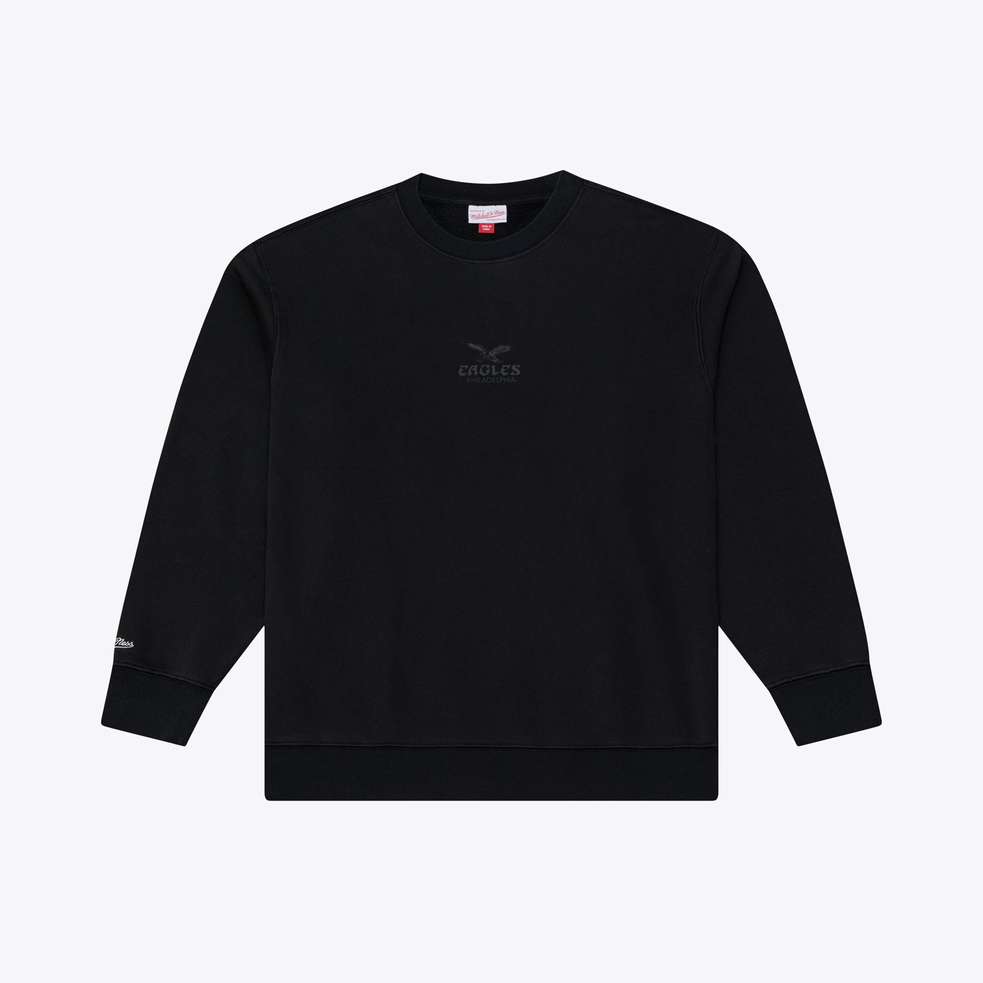 Men's Mitchell & Ness Philadelphia Eagles Core Essentials Micro Logo Fleece Sweatshirt