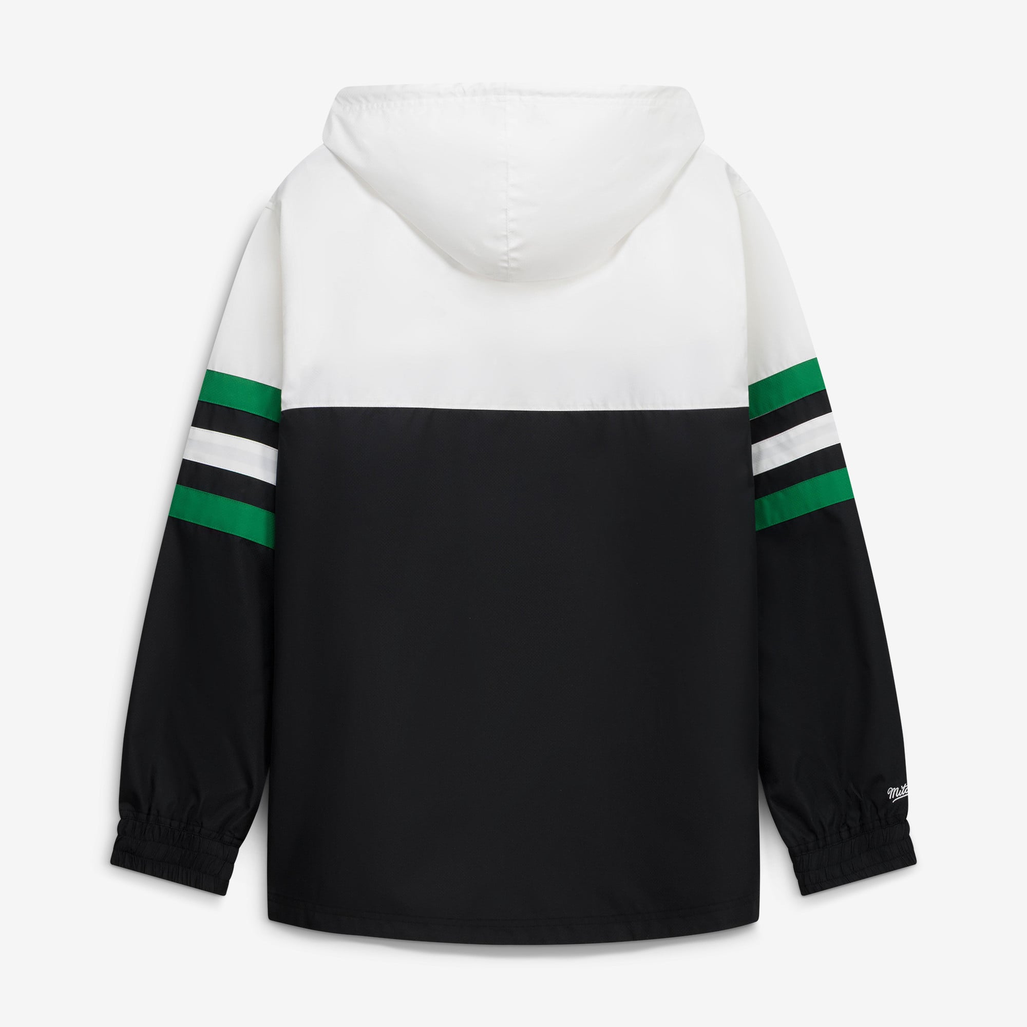 Men's Mitchell & Ness Black Philadelphia Eagles Head Coach Anorak Quarter-Zip Windbreaker Jacket