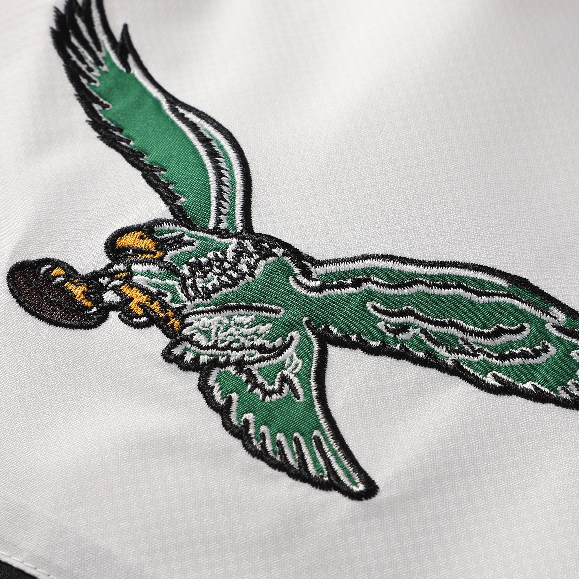 Men's Mitchell & Ness Black Philadelphia Eagles Head Coach Anorak Quarter-Zip Windbreaker Jacket