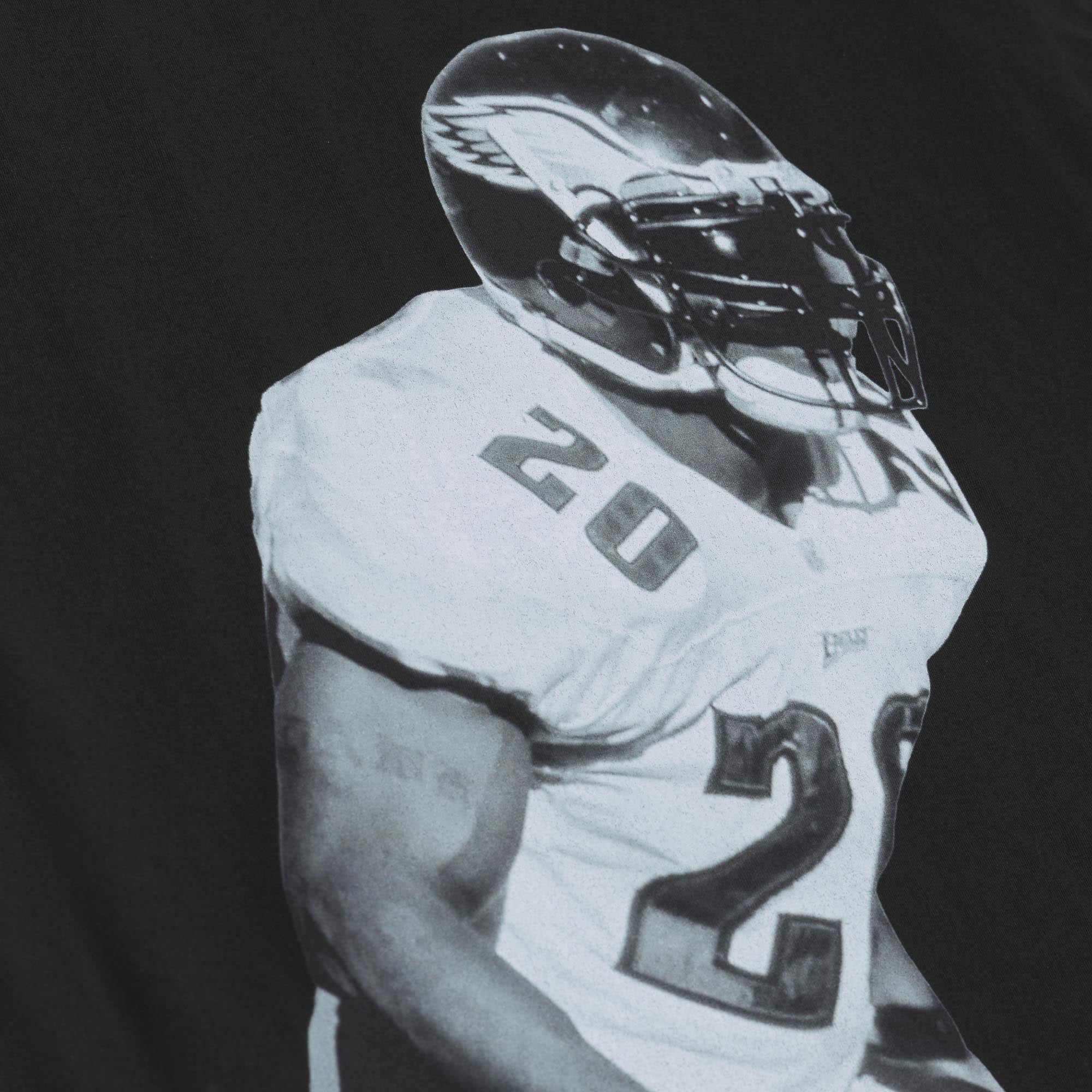 T-shirt Mitchell & Ness Brian Dawkins noir pour homme, joueur solo retraité des Eagles de Philadelphie