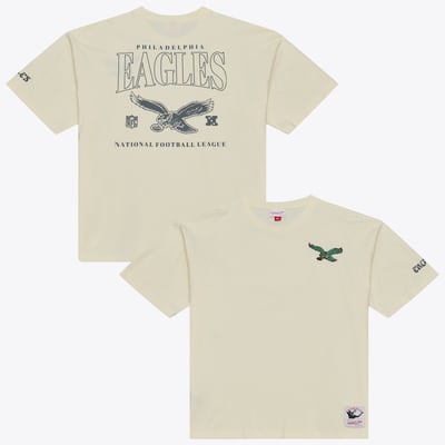  Philadelphia Eagles Mitchell & Ness Oversized Heritage Hues T-Shirt - Cream
