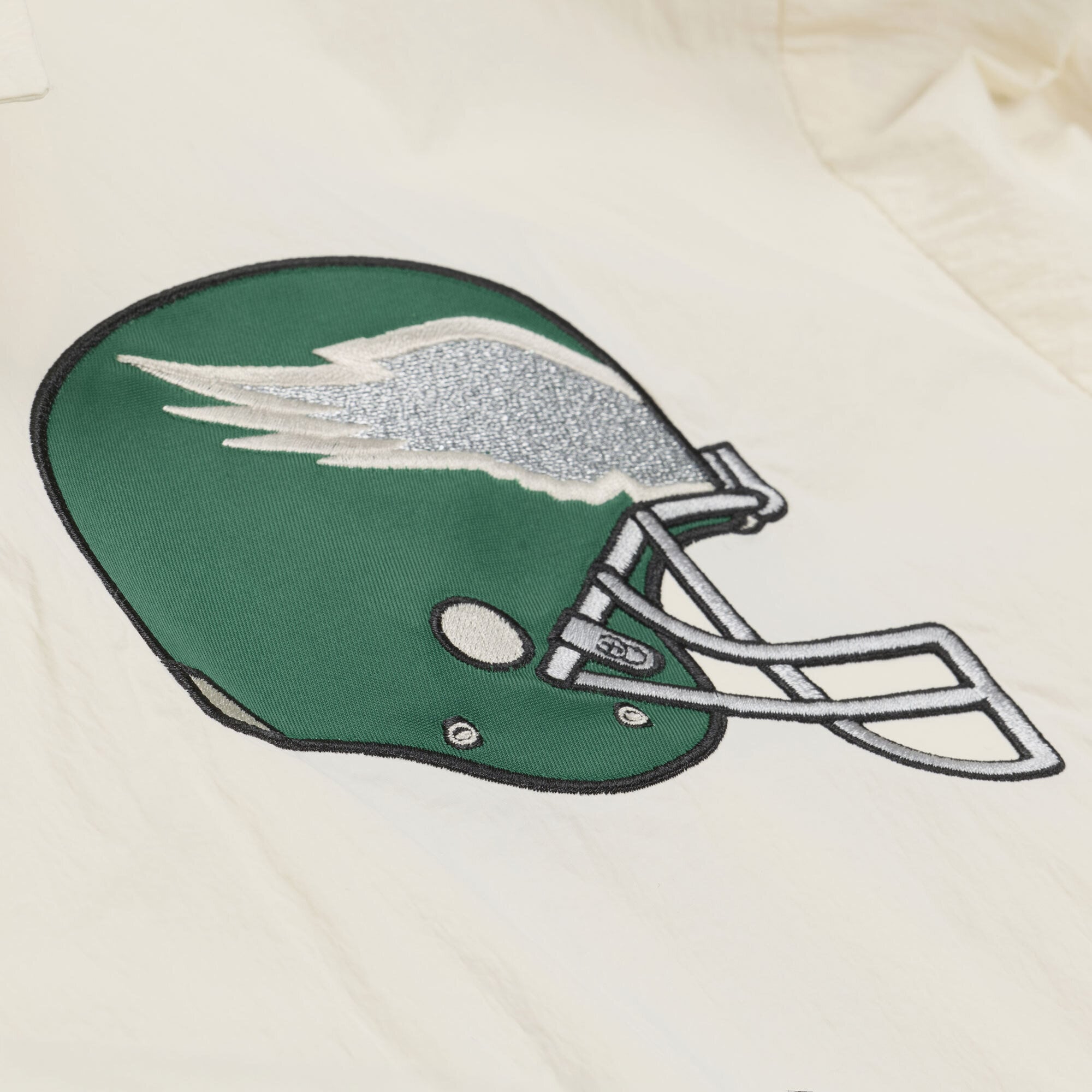 Veste de coach Mitchell & Ness crème Philadelphia Eagles Retro Roots pour homme