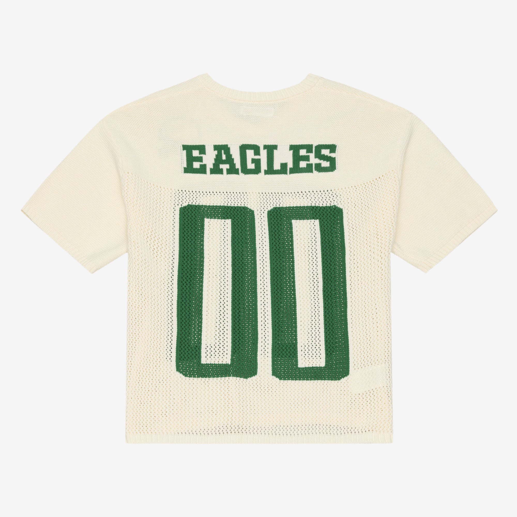 Maillot de baseball Mitchell & Ness crème Philadelphia Eagles Retro Roots à manches courtes pour homme