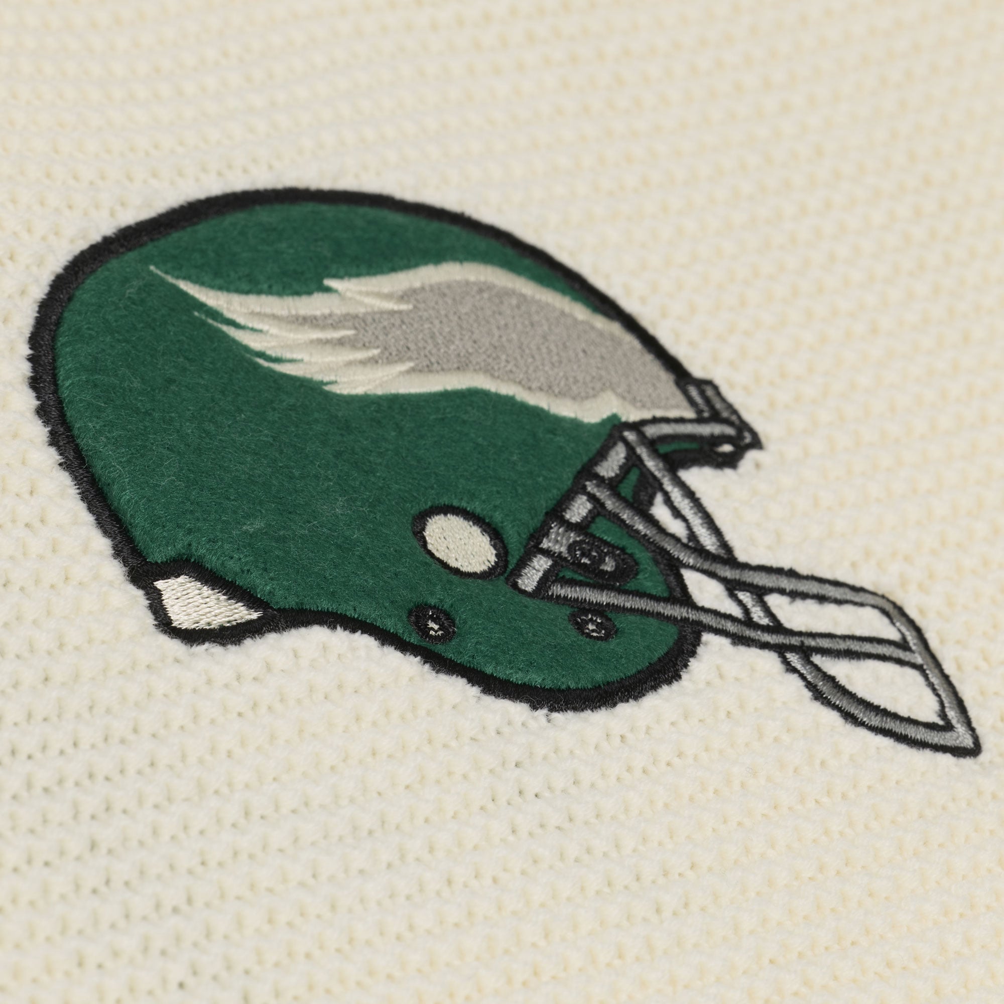Maillot de baseball Mitchell & Ness crème Philadelphia Eagles Retro Roots à manches courtes pour homme