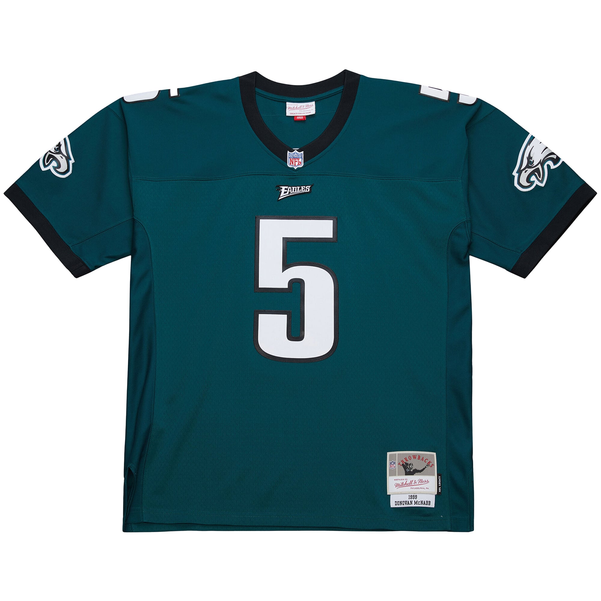 Maillot réplique Mitchell & Ness Donovan McNabb vert nuit des Philadelphia Eagles 1999 Legacy pour homme