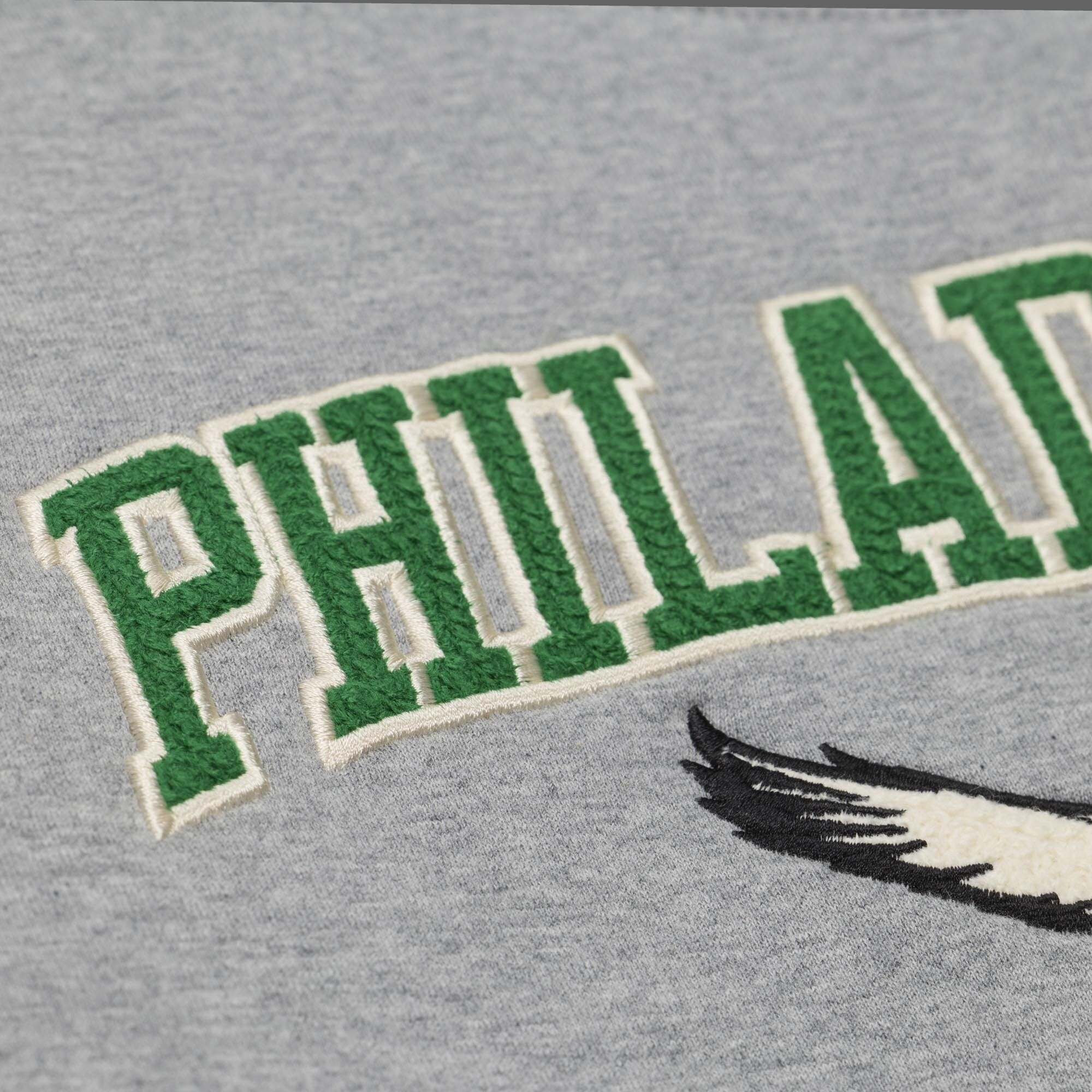 Sweat-shirt Mitchell & Ness Premium Essentials gris chiné pour homme, Philadelphia Eagles