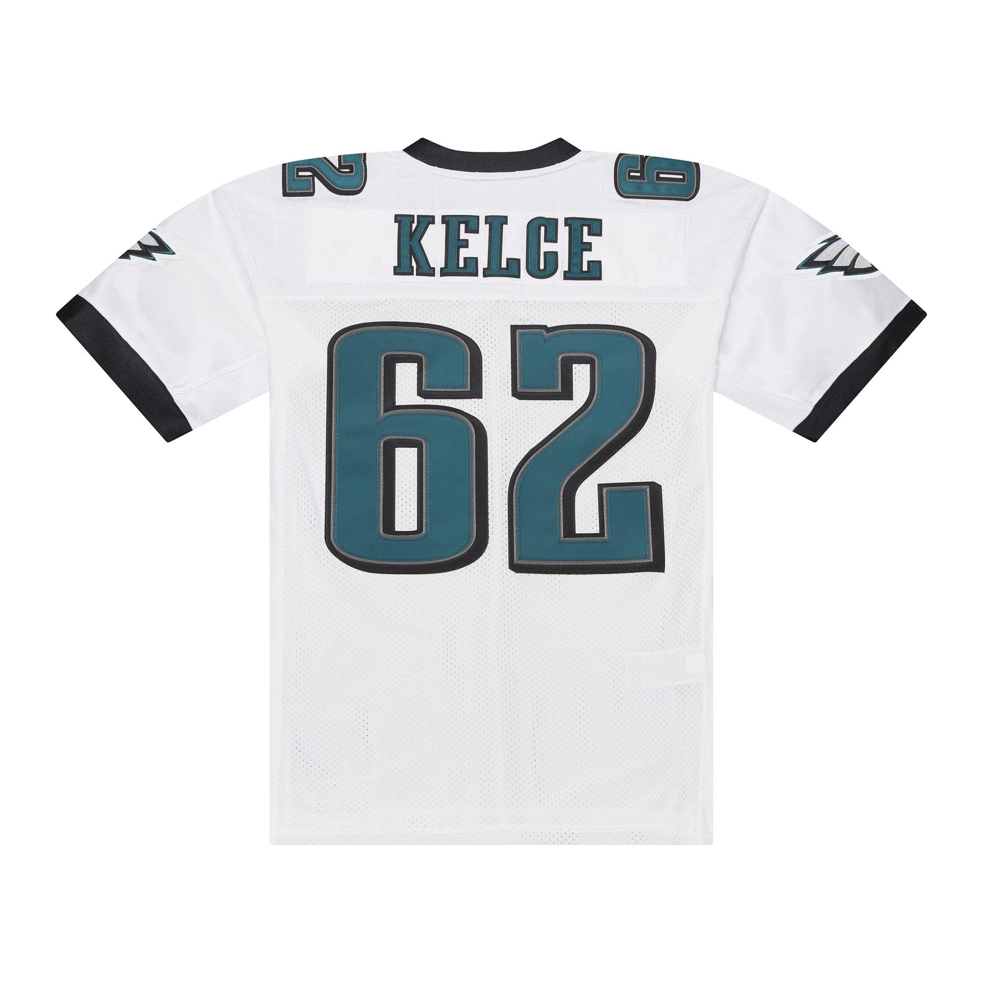 Maillot rétro authentique Mitchell & Ness Jason Kelce blanc des Eagles de Philadelphie 2011 pour homme