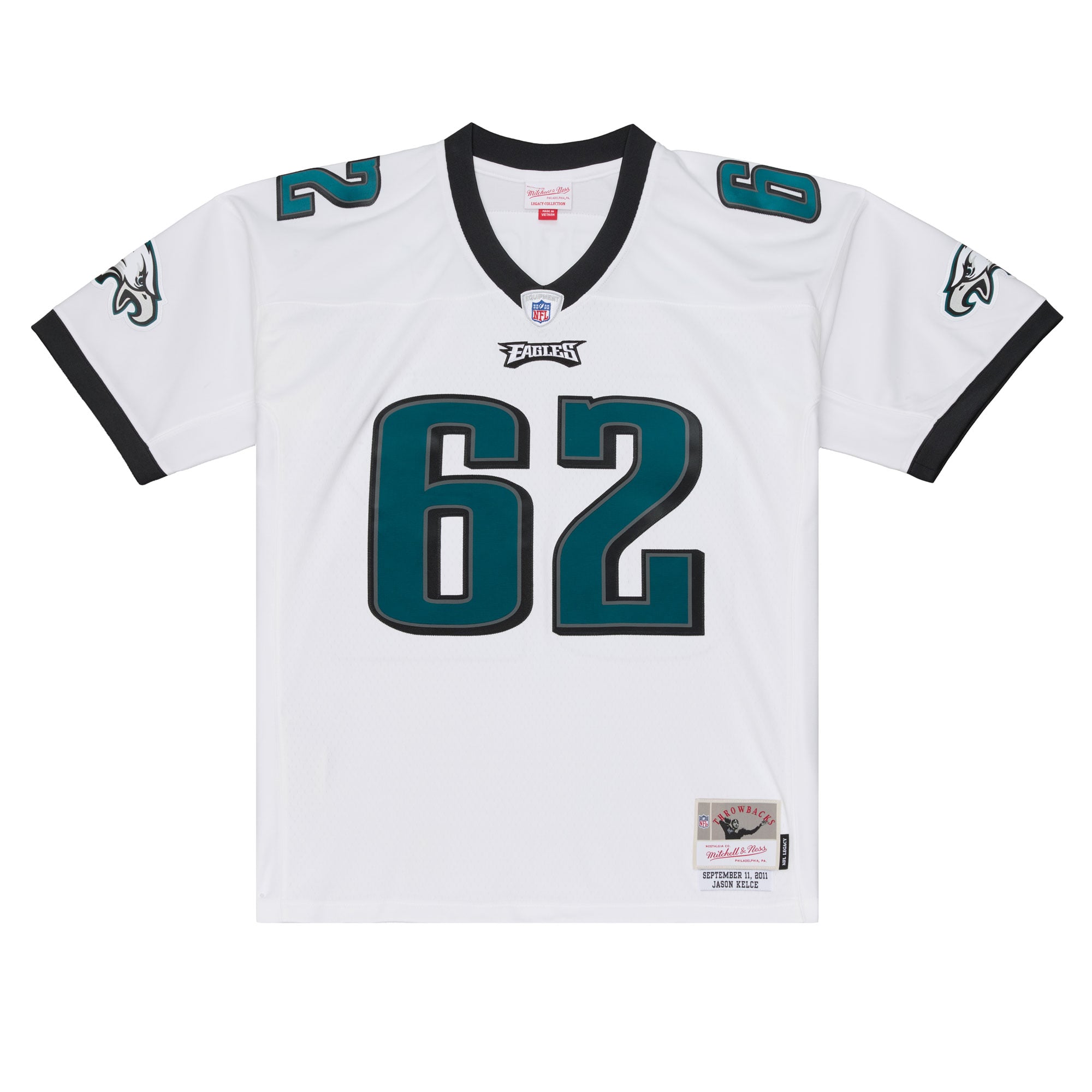Maillot réplique Legacy 2011 de Jason Kelce, blanc, Mitchell & Ness, pour homme