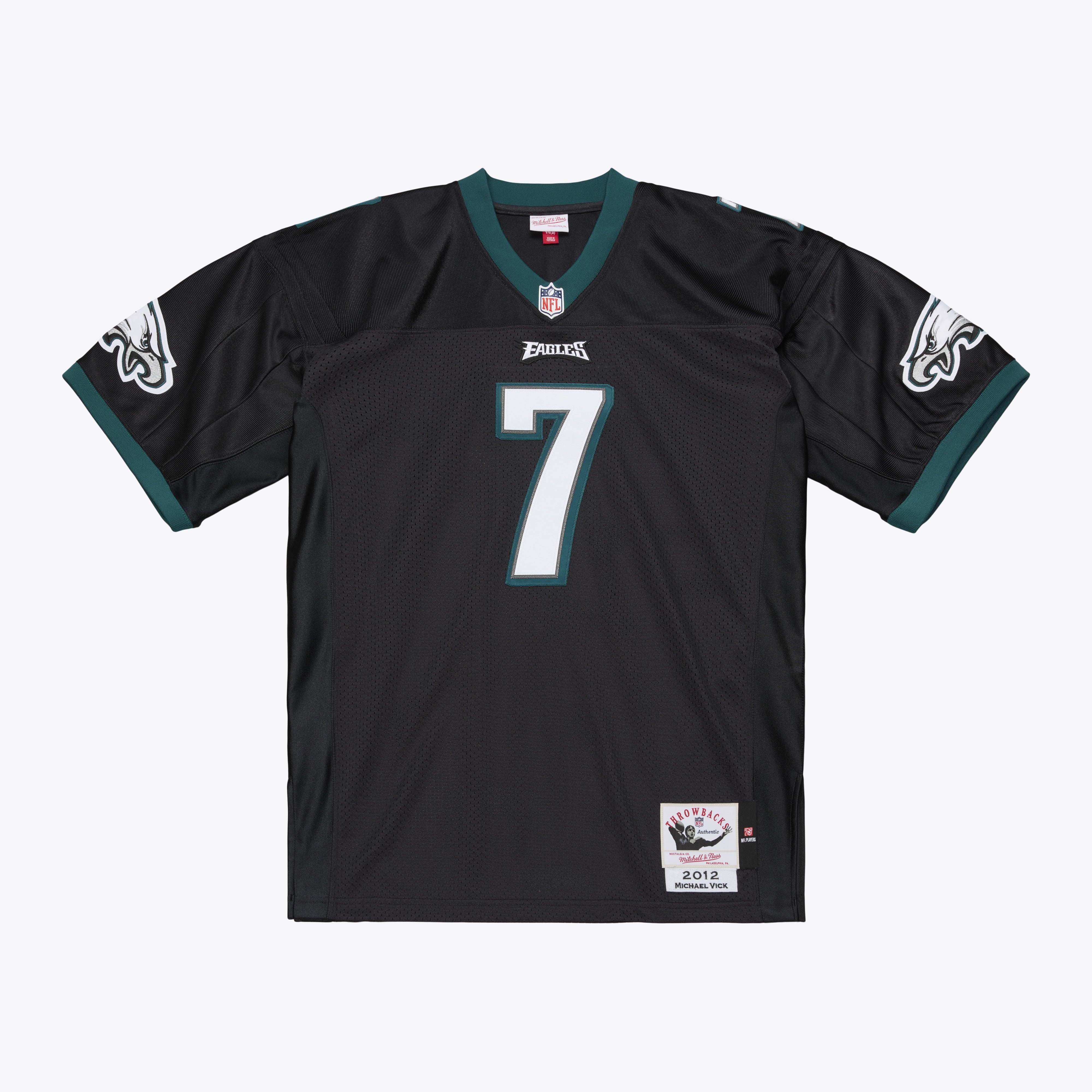 Men's Mitchell & Ness Michael Vick Black Philadelphia Eagles 2012 Authentic Throwback Jersey