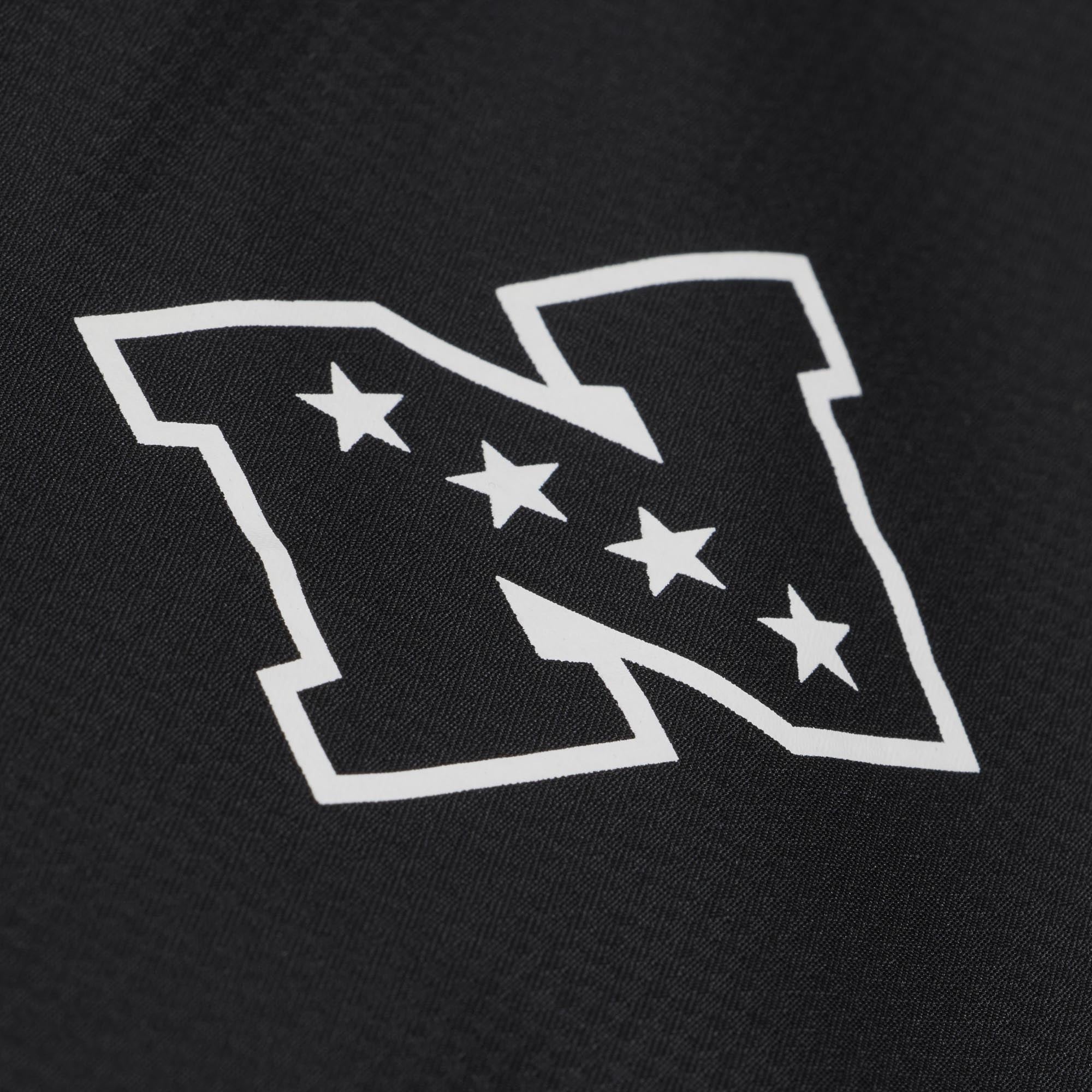 Coupe-vent Mitchell & Ness pour homme, vert nuit/noir, motif à carreaux triples des Eagles de Philadelphie, fermeture éclair au quart.
