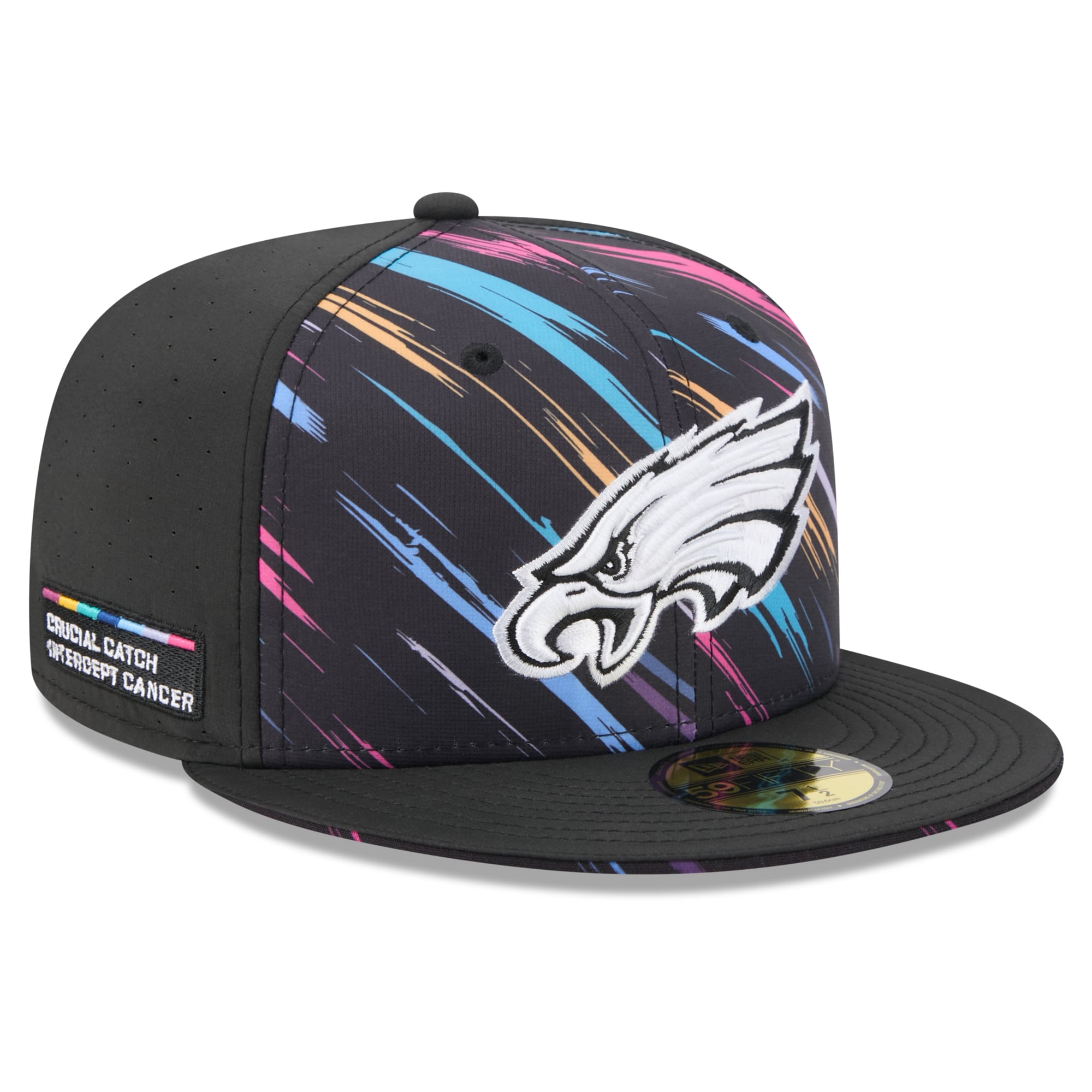 Men's New Era Black Philadelphia Eagles 2026 NFL Crucial Catch 59FIFTY Fitted Hat