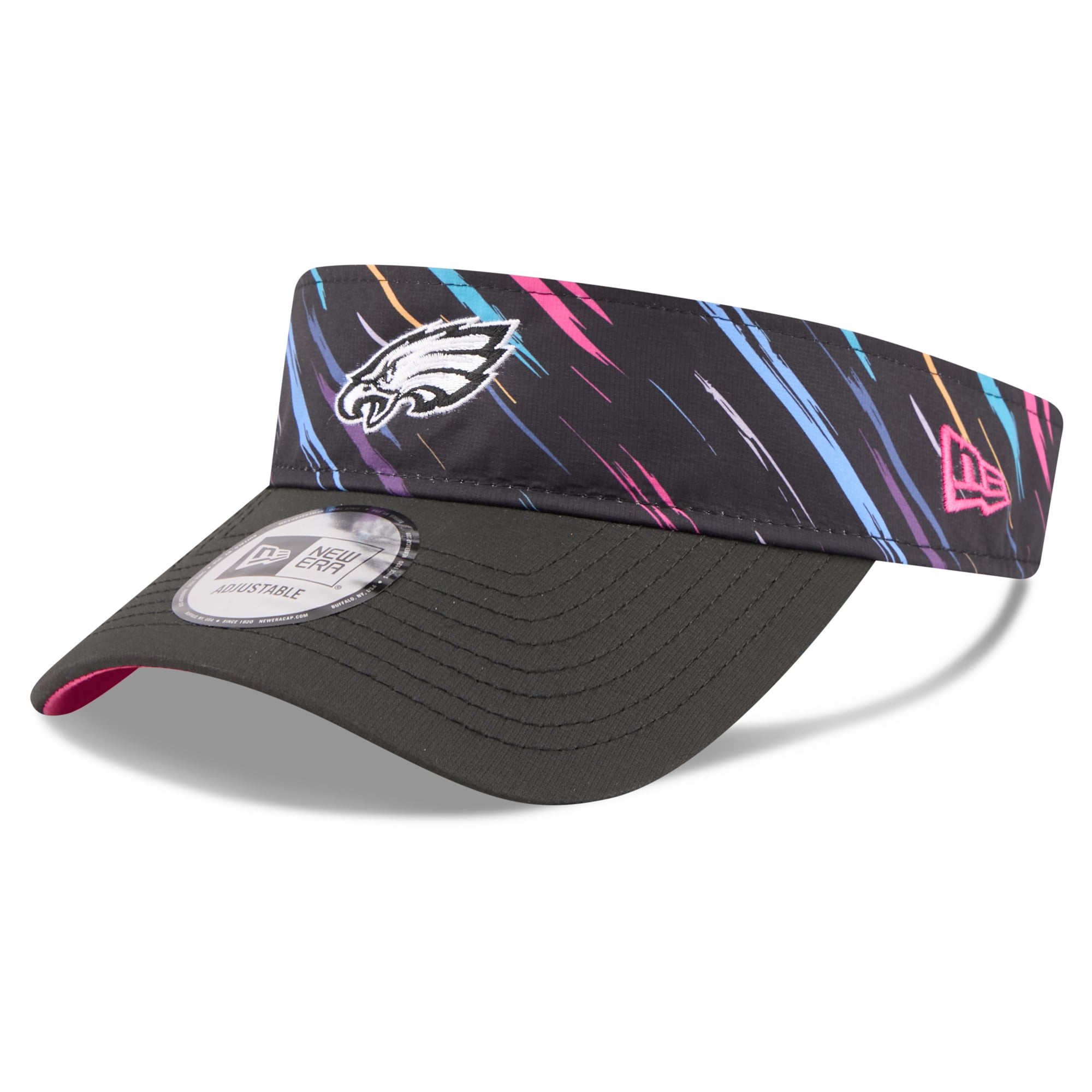 Men's New Era Black Philadelphia Eagles 2026 NFL Crucial Catch Adjustable Visor