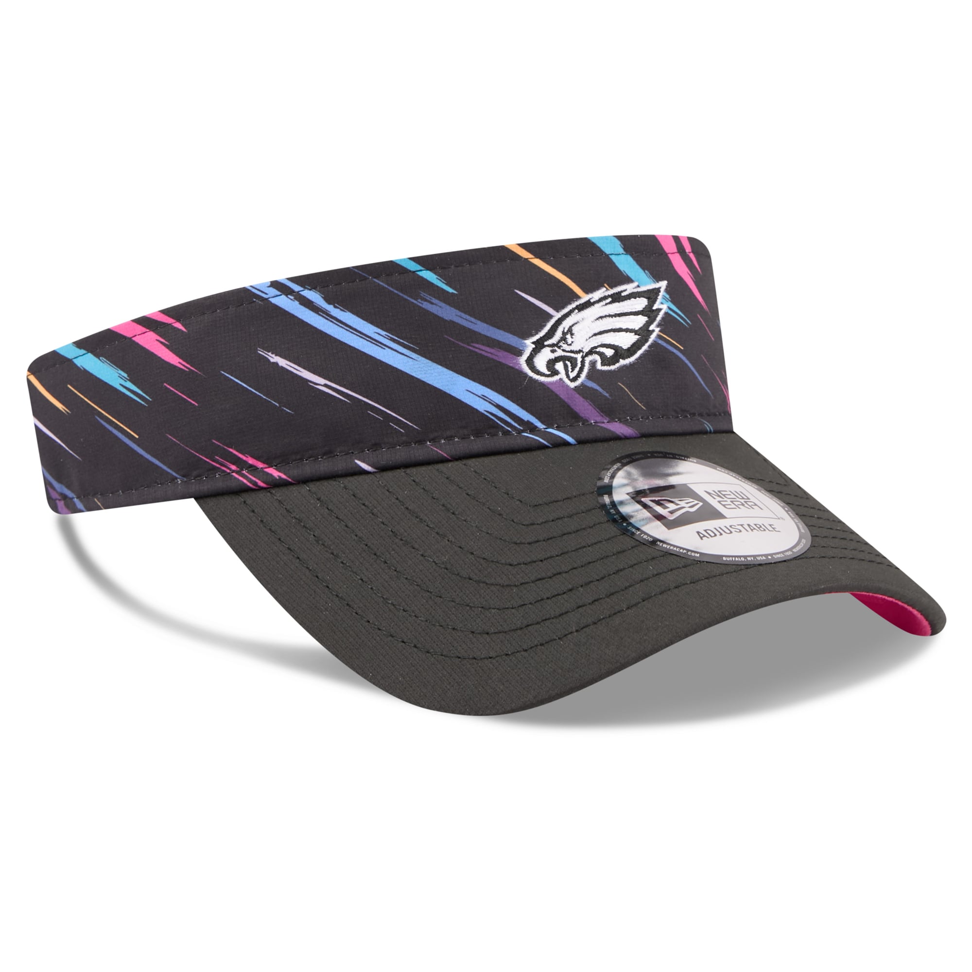 Men's New Era Black Philadelphia Eagles 2026 NFL Crucial Catch Adjustable Visor