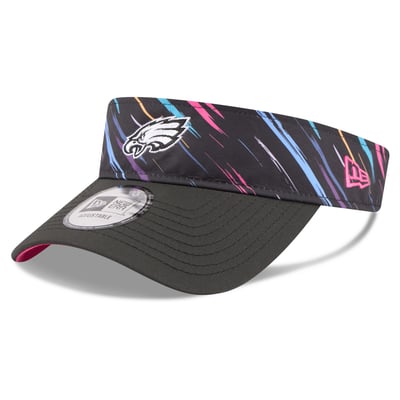 Philadelphia Eagles New Era 2026 NFL Crucial Catch Adjustable Visor - Black