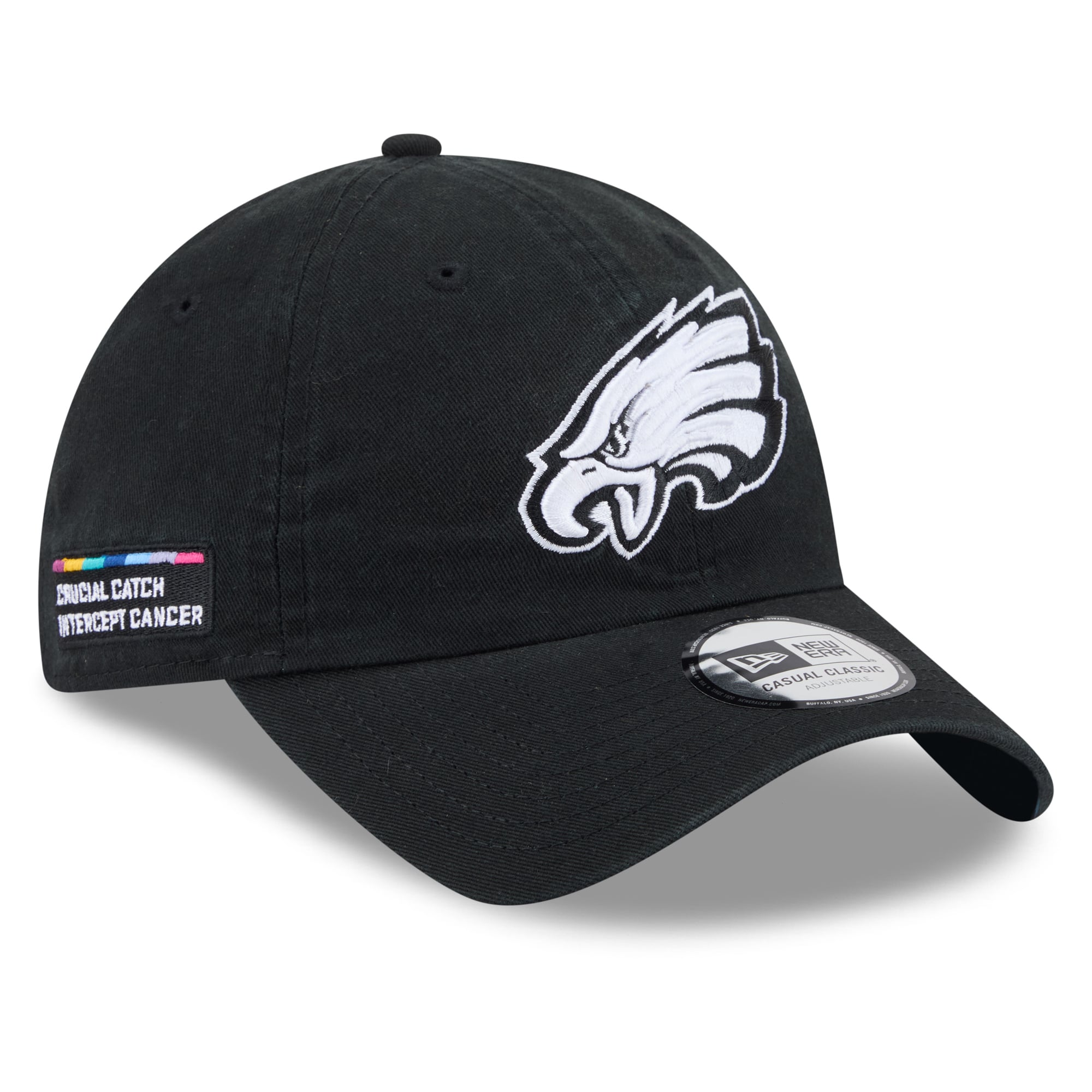 Men's New Era Black Philadelphia Eagles 2026 NFL Crucial Catch Casual Classic Adjustable Hat