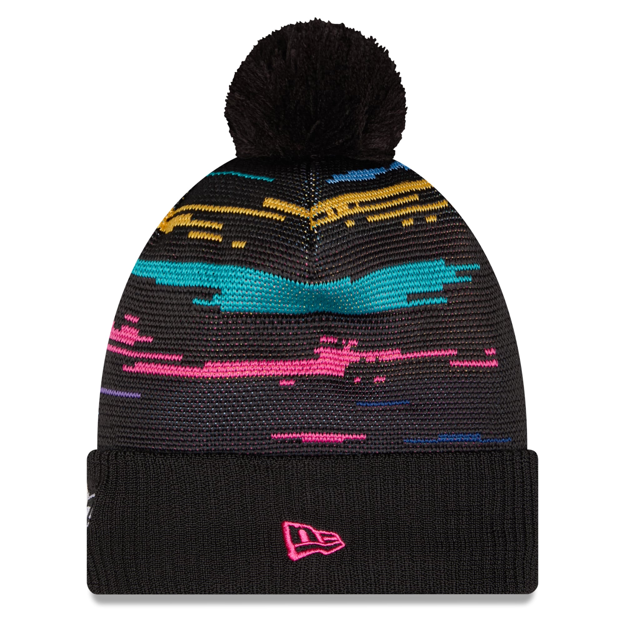 Men's New Era Black Philadelphia Eagles 2026 NFL Crucial Catch Cuffed Knit Hat with Pom