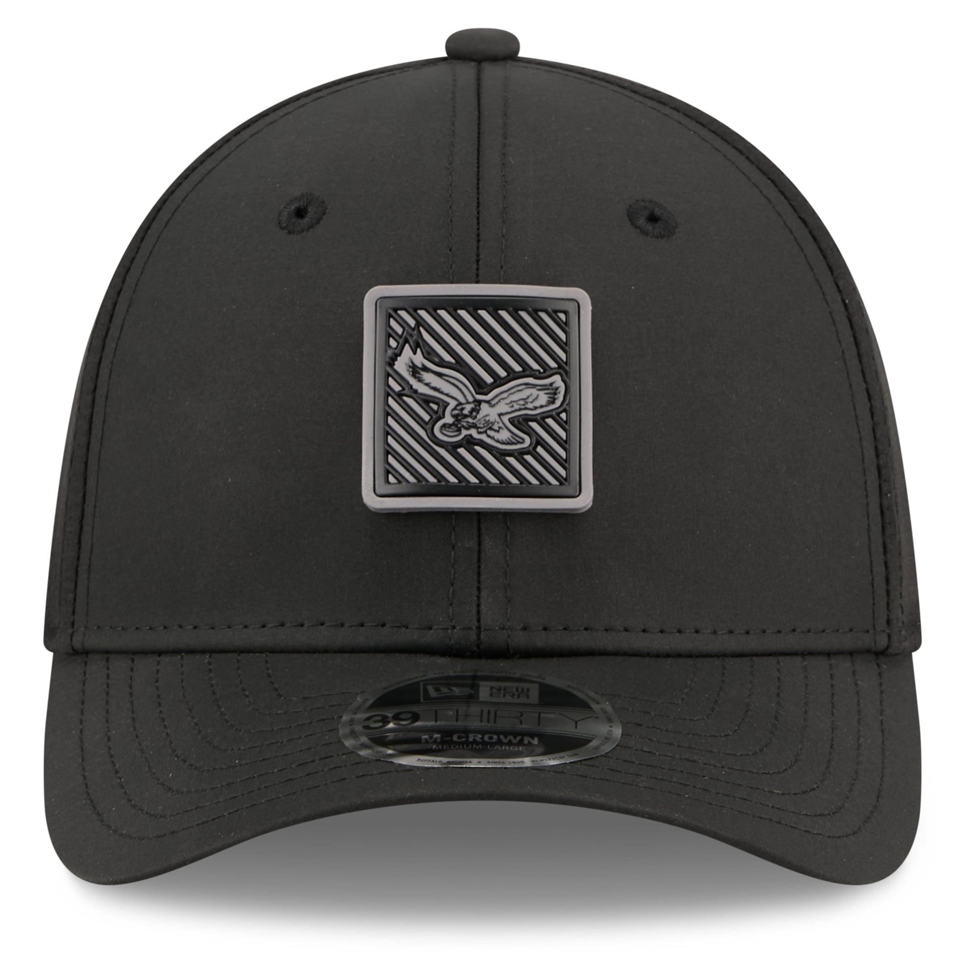 Men's New Era Black Philadelphia Eagles 2026 NFL Training Camp 39THIRTY Flex Hat