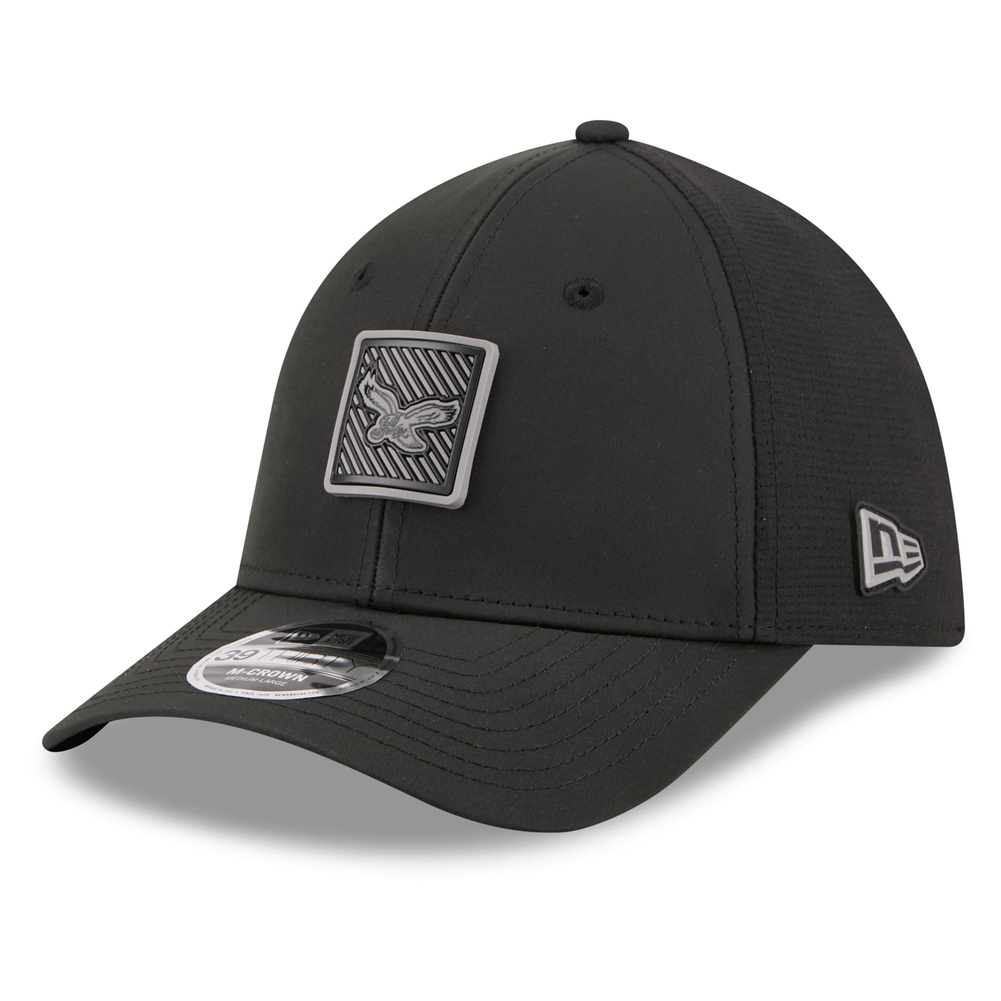 Men's New Era Black Philadelphia Eagles 2026 NFL Training Camp 39THIRTY Flex Hat
