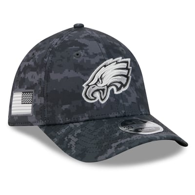 Philadelphia Eagles New Era 2026 Salute To Service 39THIRTY M-Crown Stretch Hat - Black