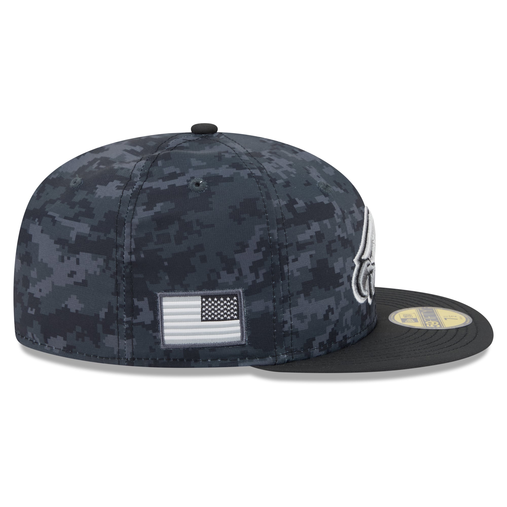 Casquette ajustée New Era noire Philadelphia Eagles 2026 Salute To Service 59FIFTY pour homme