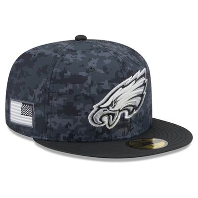 Philadelphia Eagles New Era 2026 Salute To Service 59FIFTY Fitted Hat - Black