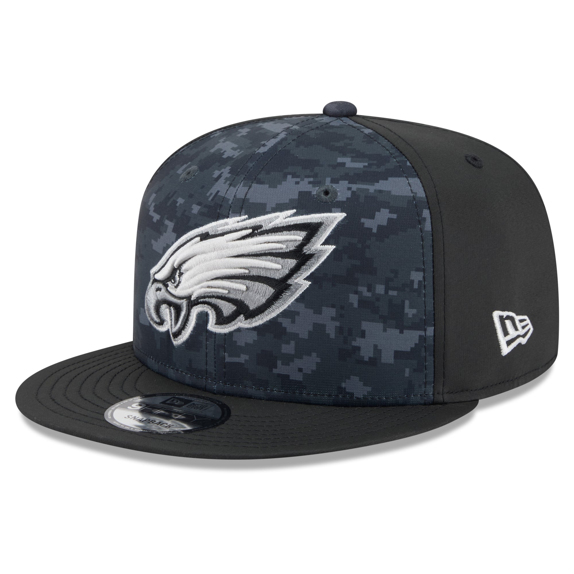 Casquette snapback New Era noire Philadelphia Eagles 2026 Salute To Service 9FIFTY pour homme