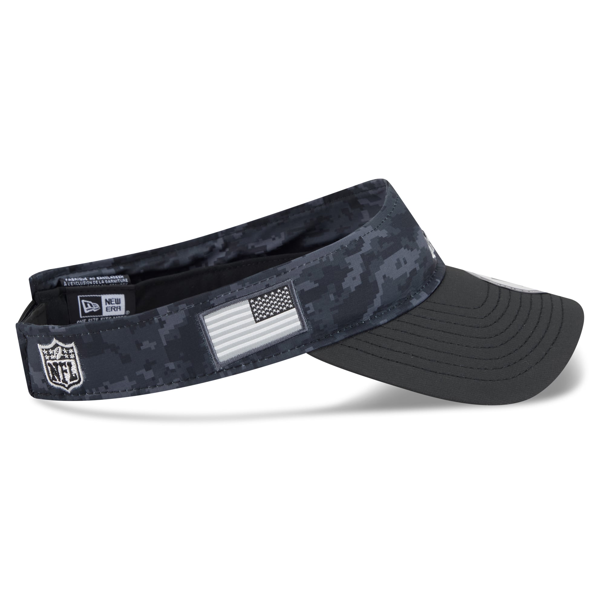 Casquette New Era noire pour homme, Philadelphia Eagles 2026 Salute To Service, visière ajustable