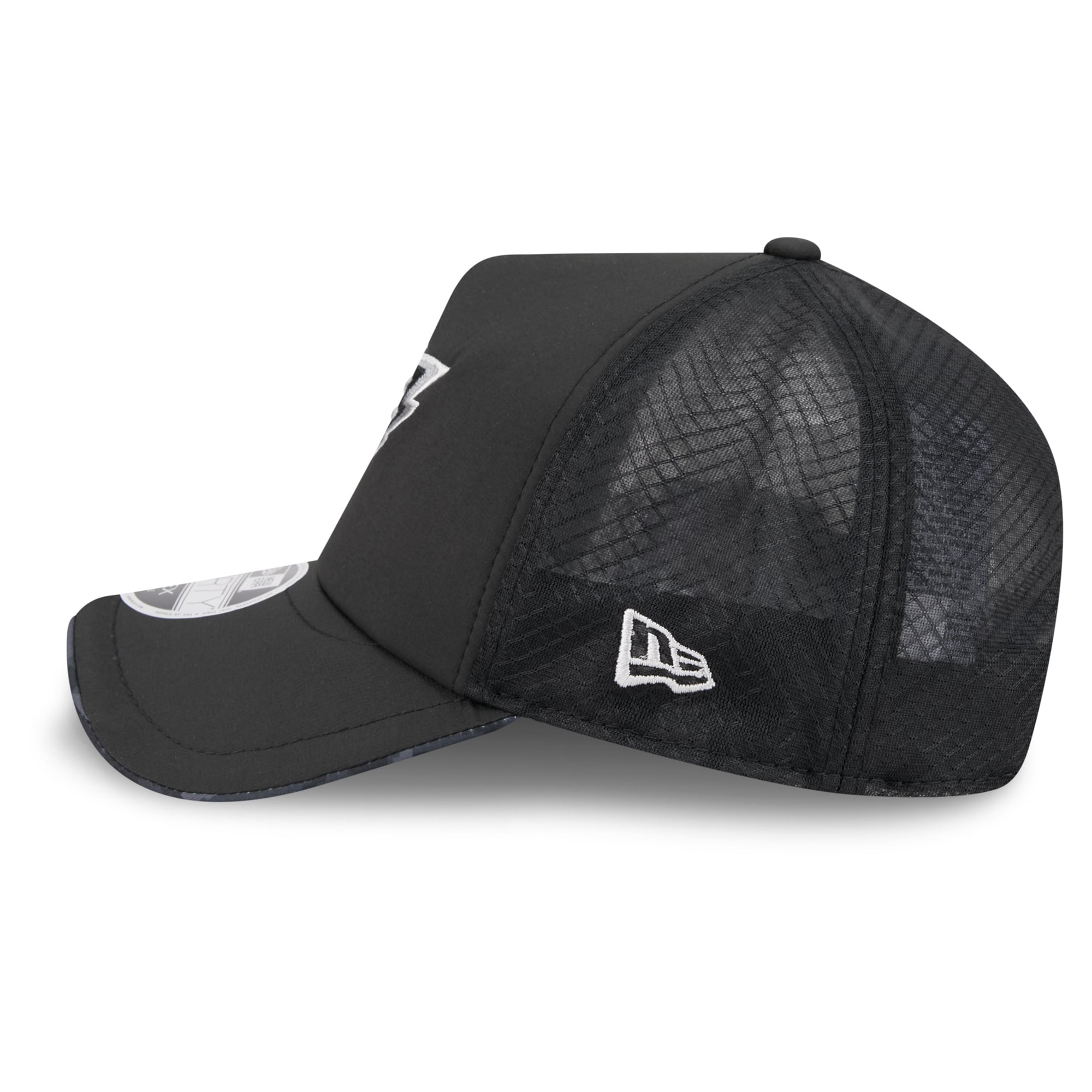 Casquette trucker ajustable New Era Apex 9FORTY noire Philadelphia Eagles 2026 Salute To Service pour homme