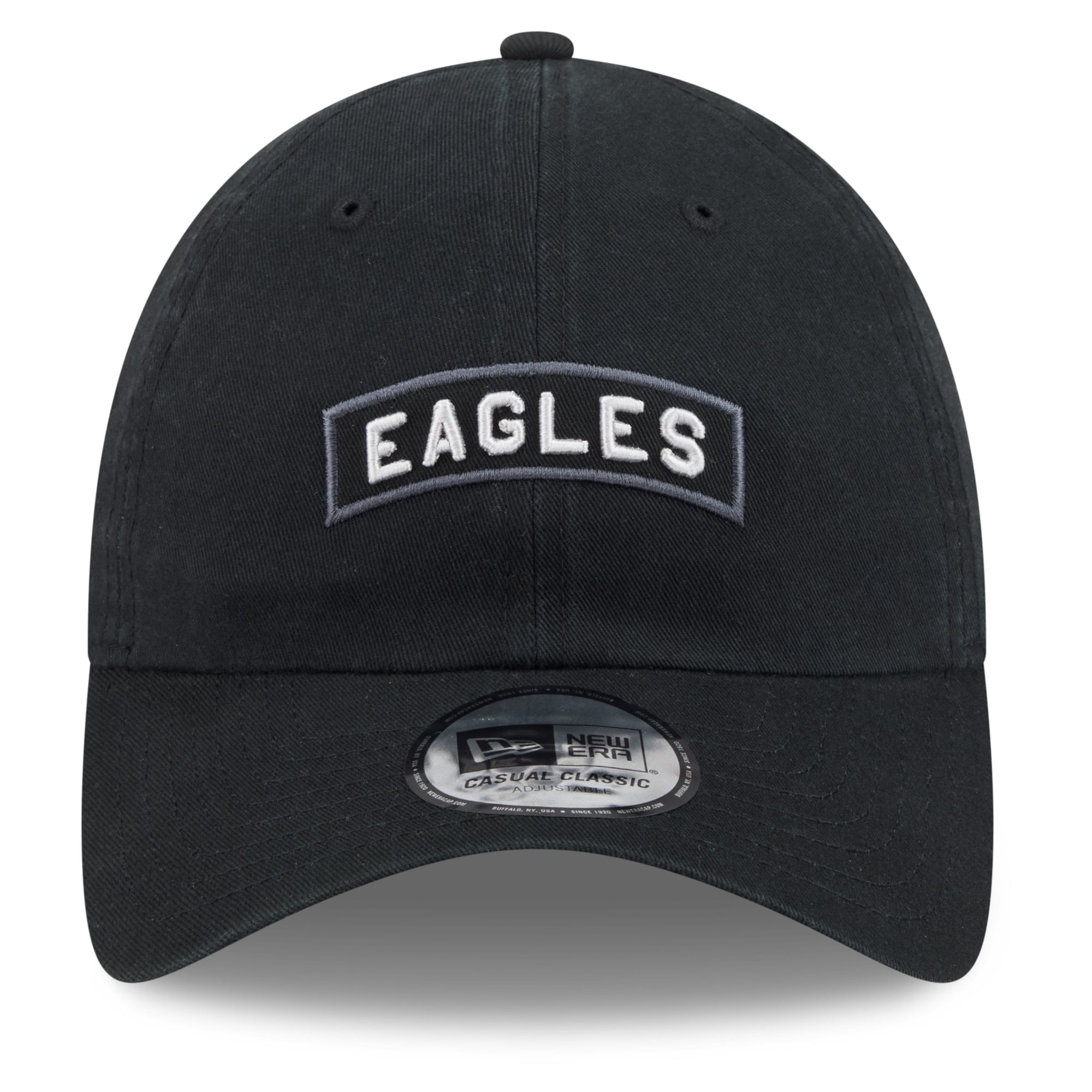 Casquette New Era noire pour homme Philadelphia Eagles 2026 Salute To Service, style classique décontracté et ajustable