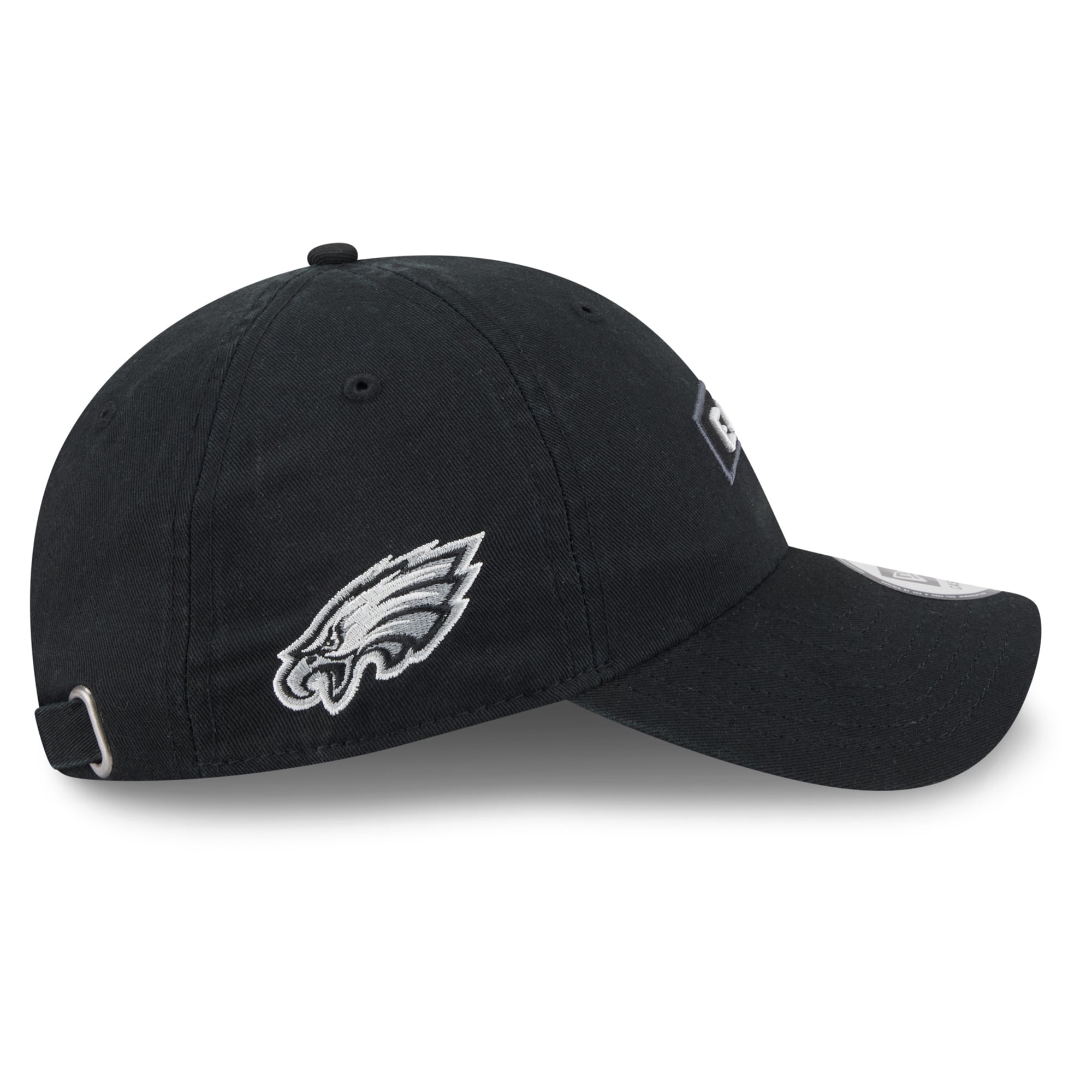Casquette New Era noire pour homme Philadelphia Eagles 2026 Salute To Service, style classique décontracté et ajustable