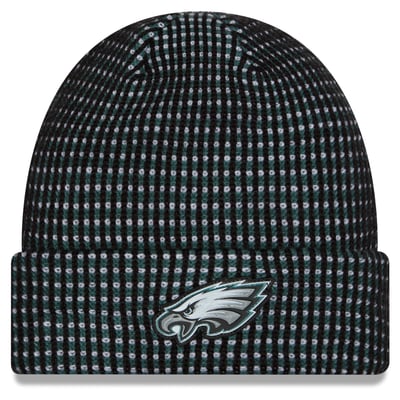 Philadelphia Eagles New Era 2026 Sideline Cold Weather  Cuffed Knit Hat - Black