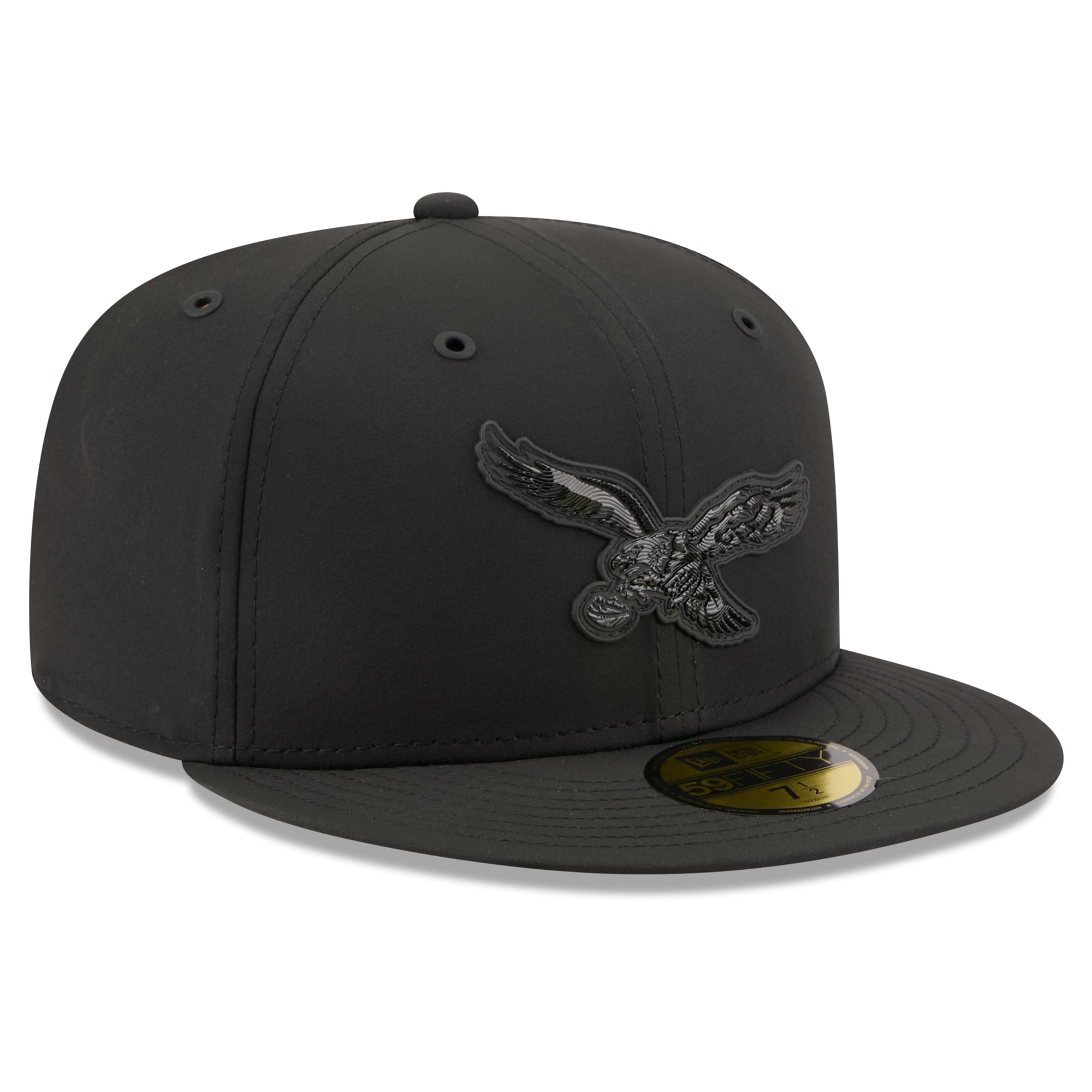 Men's New Era Black Philadelphia Eagles 2026 Sideline Throwback 59FIFTY Fitted Hat