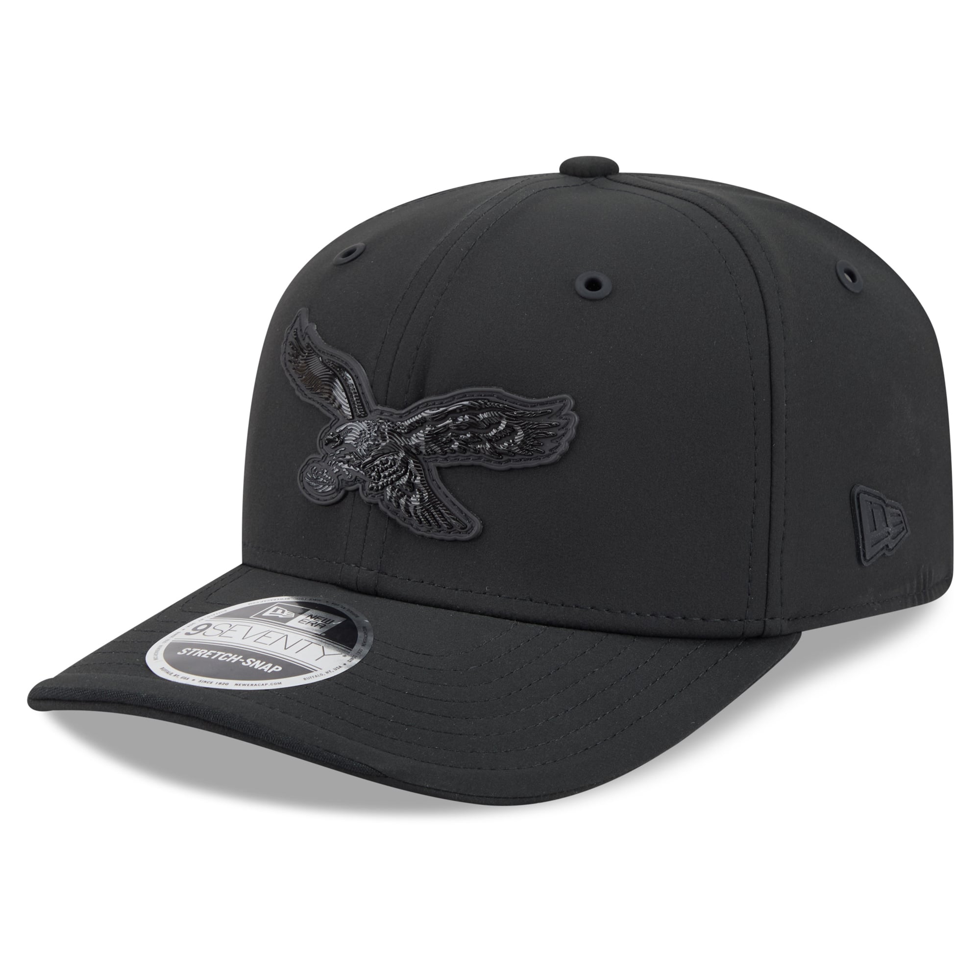 Men's New Era Black Philadelphia Eagles 2026 Sideline Throwback 9SEVENTY Adjustable Hat