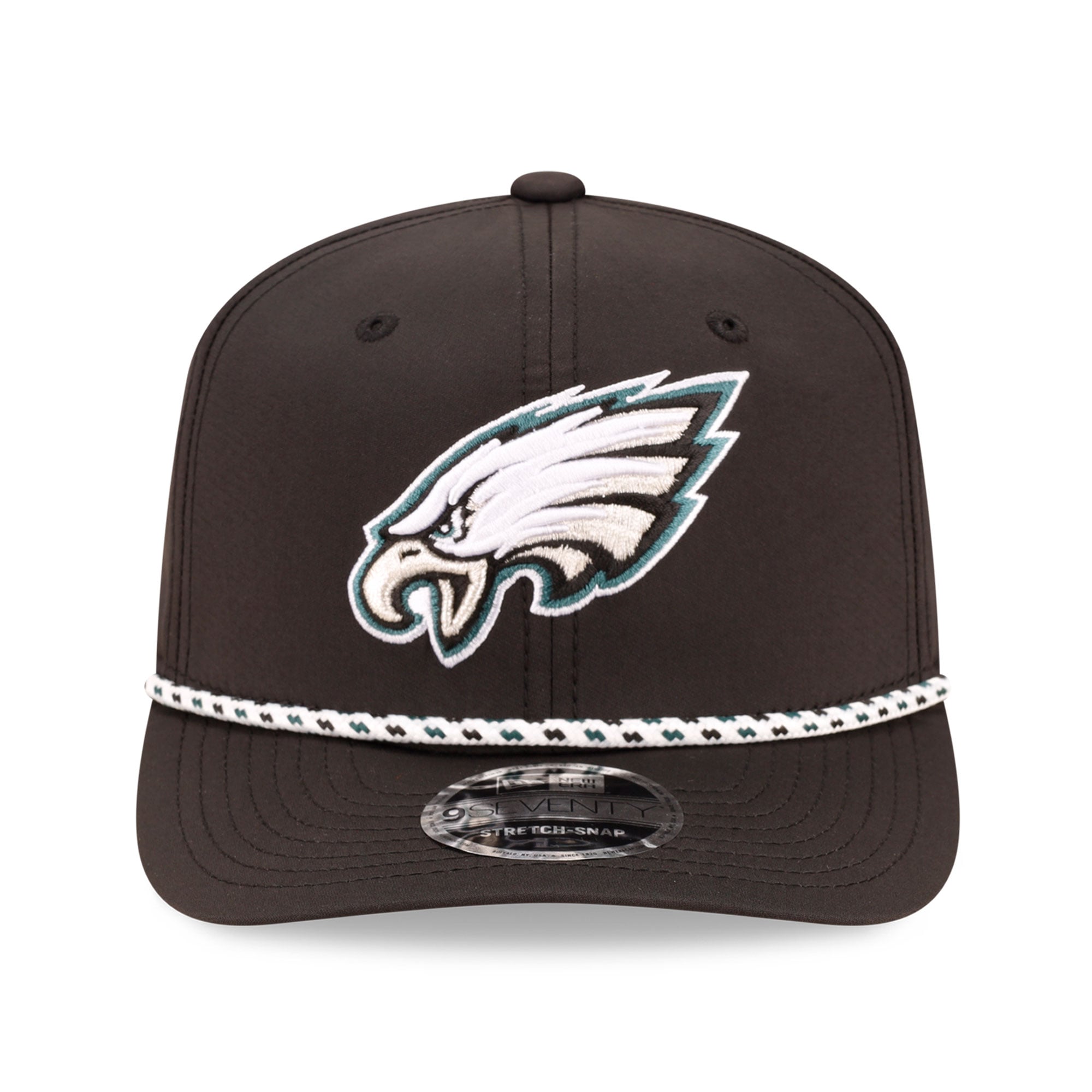 Casquette ajustable New Era noire Philadelphia Eagles 9SEVENTY pour homme