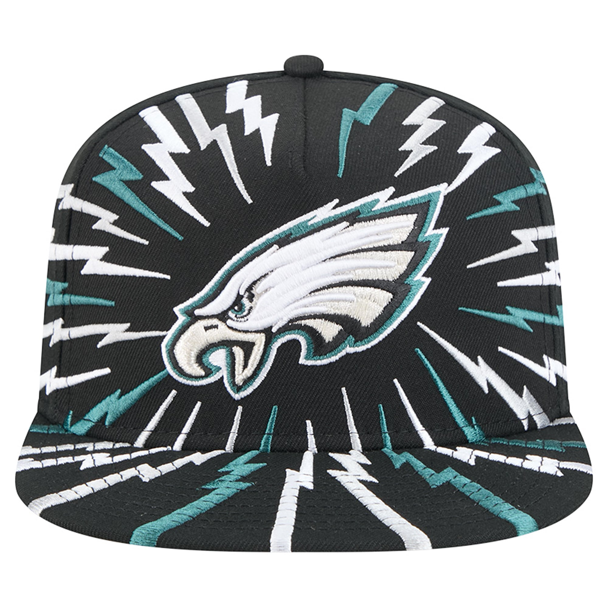 Casquette snapback New Era 9FIFTY Bolt A-Frame noire Philadelphia Eagles pour homme