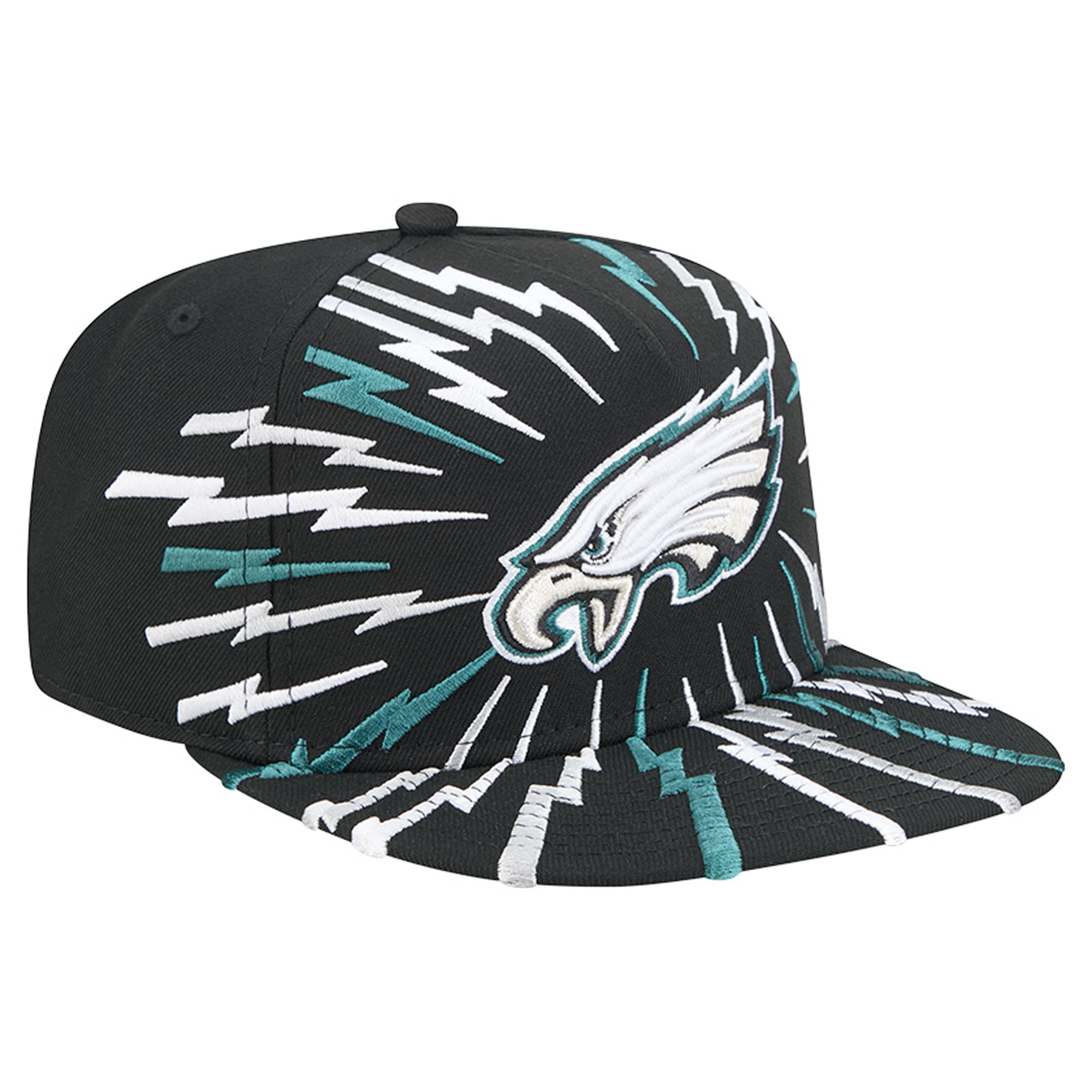 Casquette snapback New Era 9FIFTY Bolt A-Frame noire Philadelphia Eagles pour homme