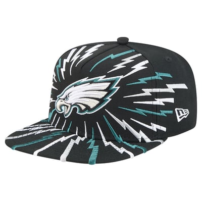 Philadelphia Eagles New Era Bolt A-Frame 9FIFTY Snapback Hat - Black