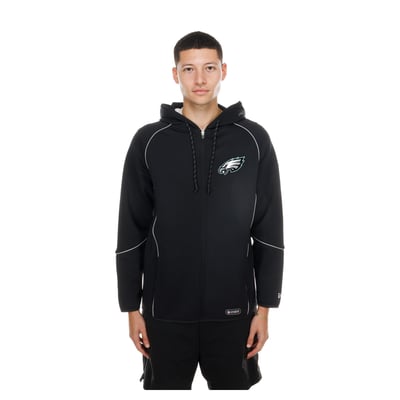  Philadelphia Eagles New Era Combine Authentic Raglan Full-Zip Hoodie - Black