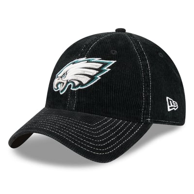 Philadelphia Eagles New Era Corduroy Casual Classic Adjustable Hat - Black