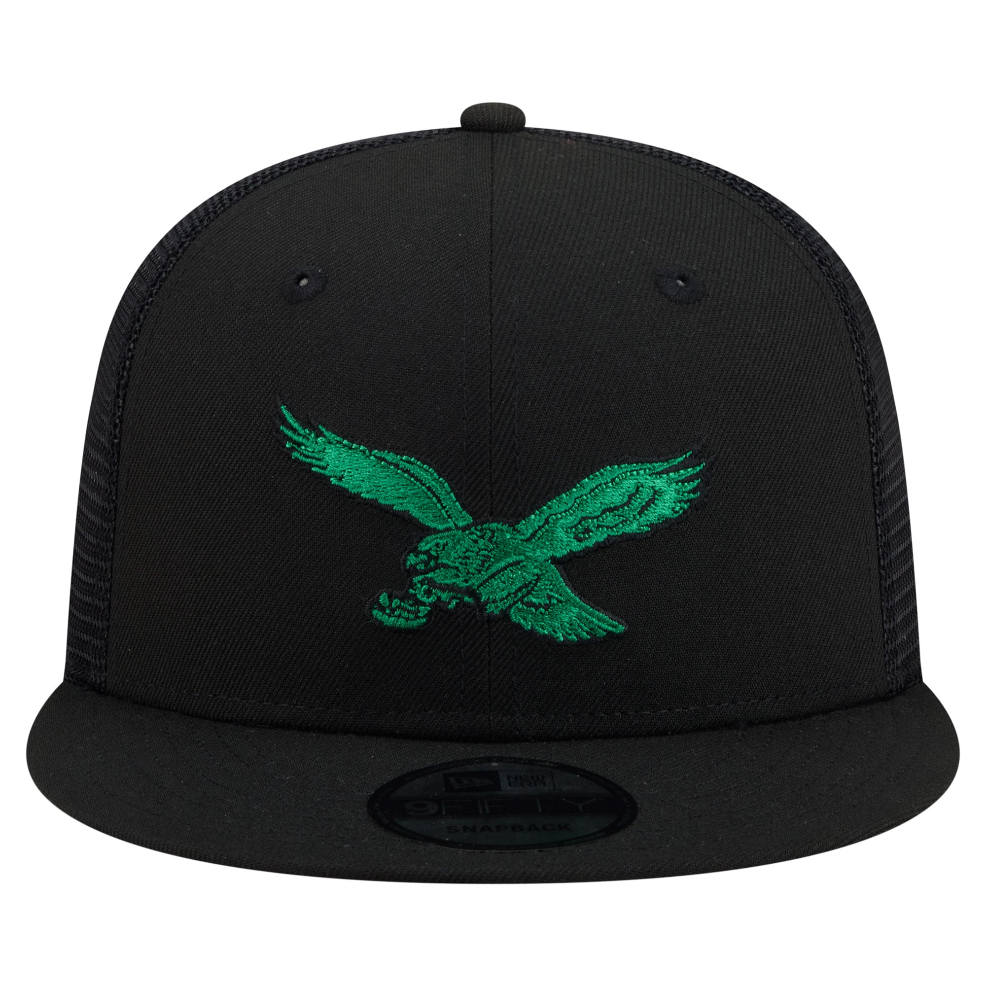 Casquette trucker snapback New Era noire Philadelphia Eagles Core Team 9FIFTY pour homme