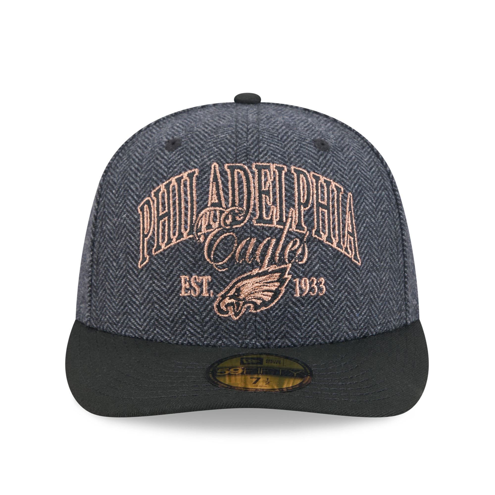 Men's New Era Black Philadelphia Eagles Faux Wool 59FIFTY Fitted Hat