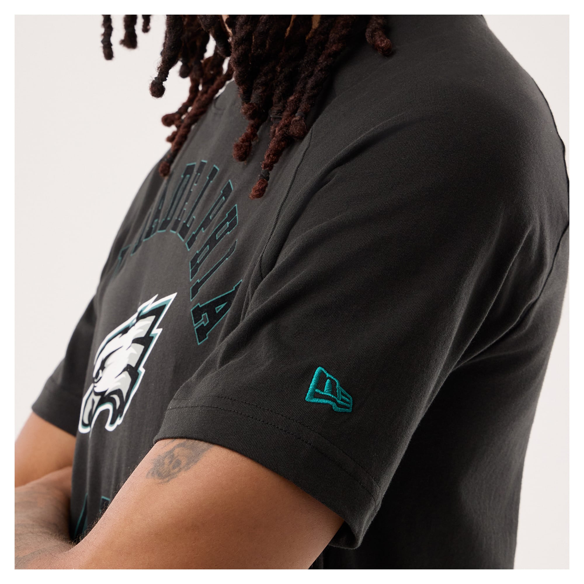 Men's New Era Black Philadelphia Eagles Functional Fandom T-Shirt