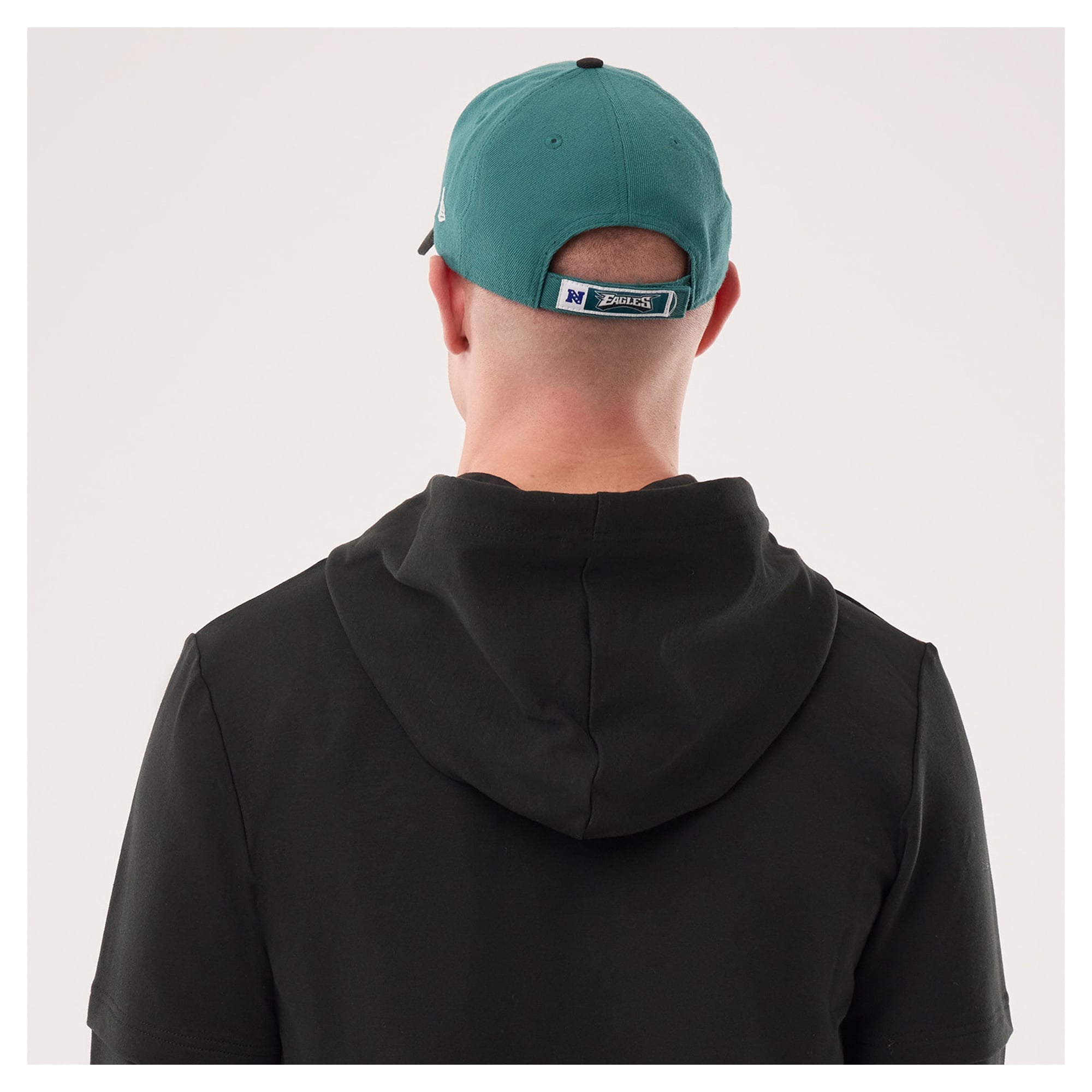 Men's New Era Black Philadelphia Eagles Functional Fandom Twofer Hoodie