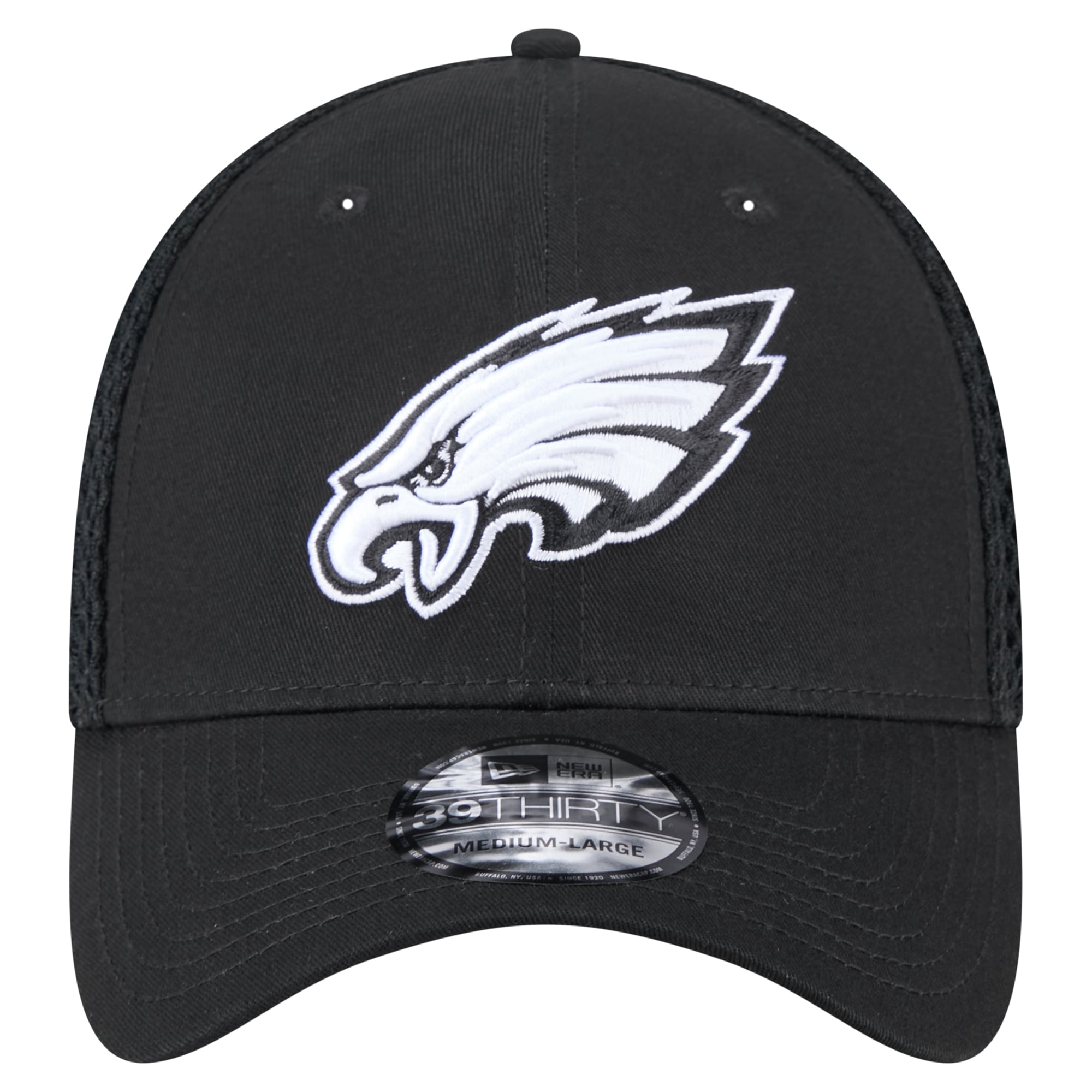 Casquette New Era noire Philadelphia Eagles Main Neo 39THIRTY Flex pour homme