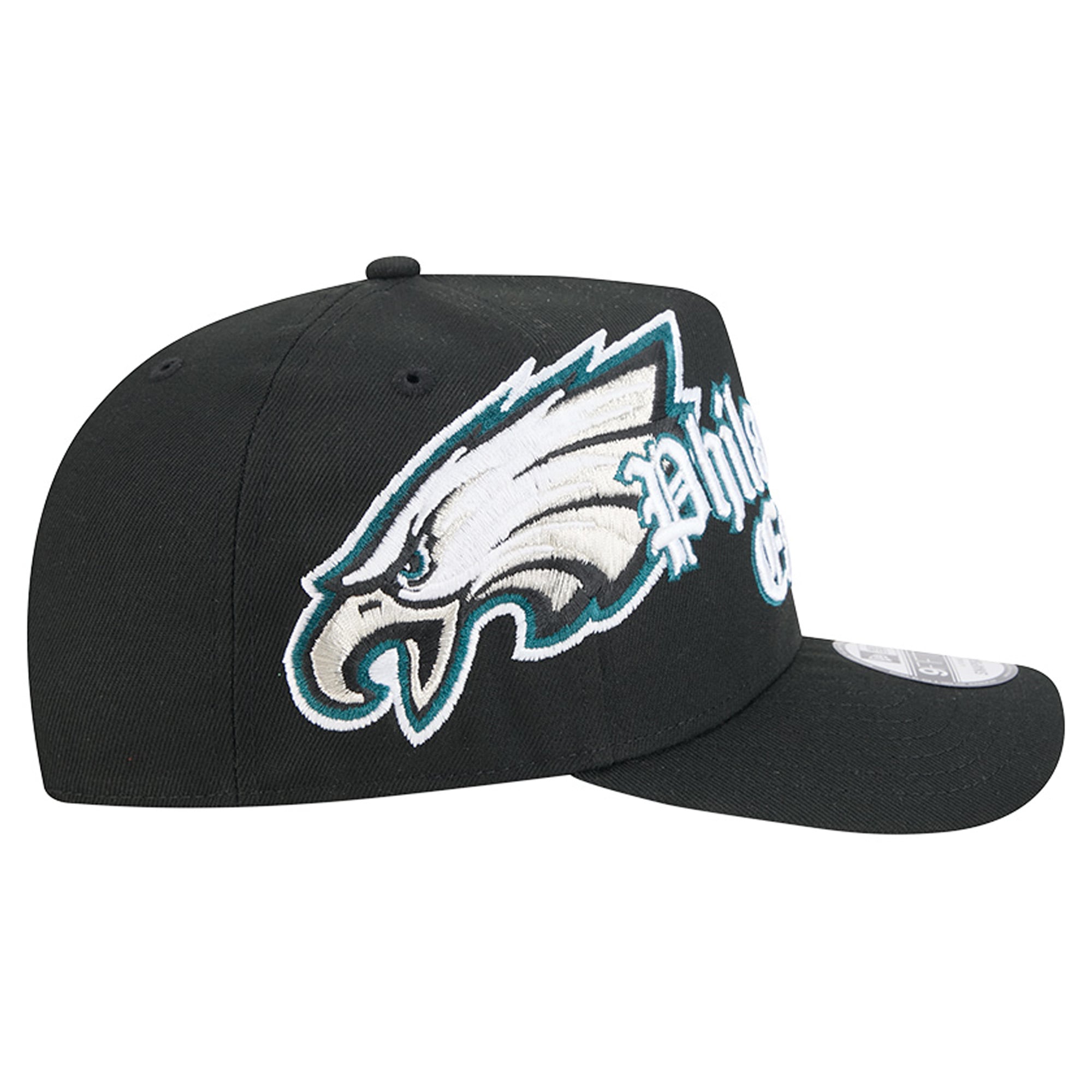 Men's New Era Black Philadelphia Eagles Proud A-Frame 9FIFTY Snapback Hat