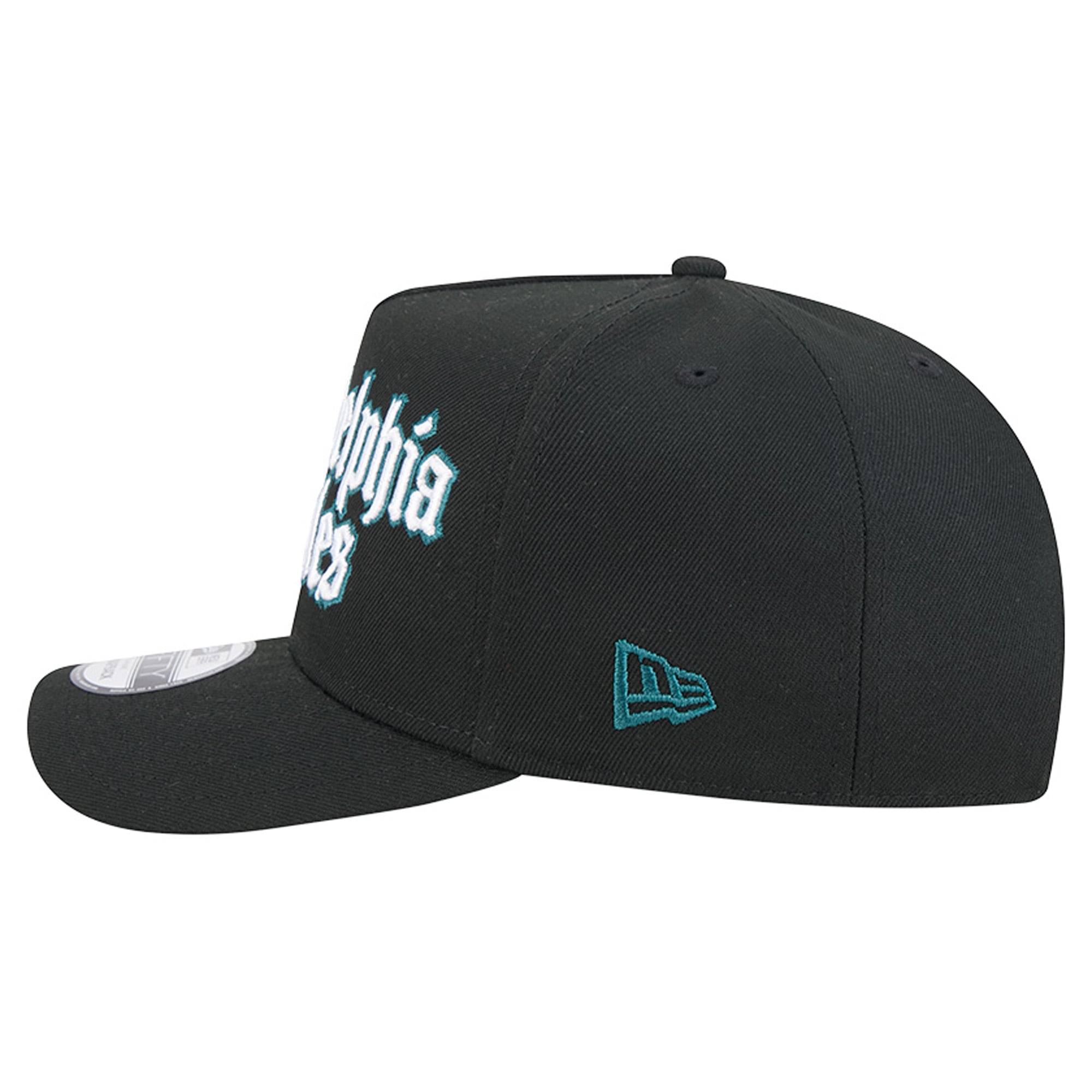 Men's New Era Black Philadelphia Eagles Proud A-Frame 9FIFTY Snapback Hat