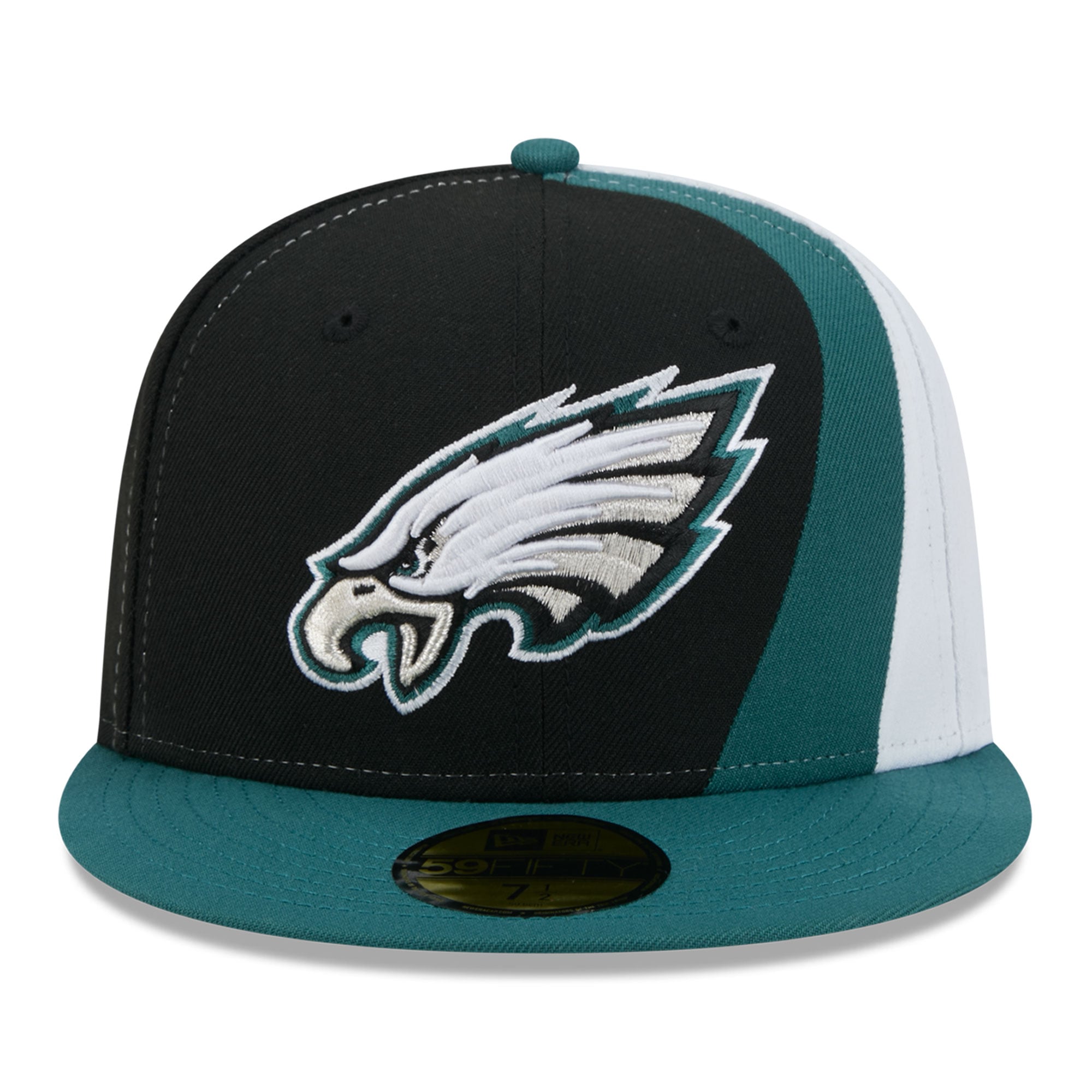 Men's New Era Black/Midnight Green Philadelphia Eagles Shock 59FIFTY Fitted Hat