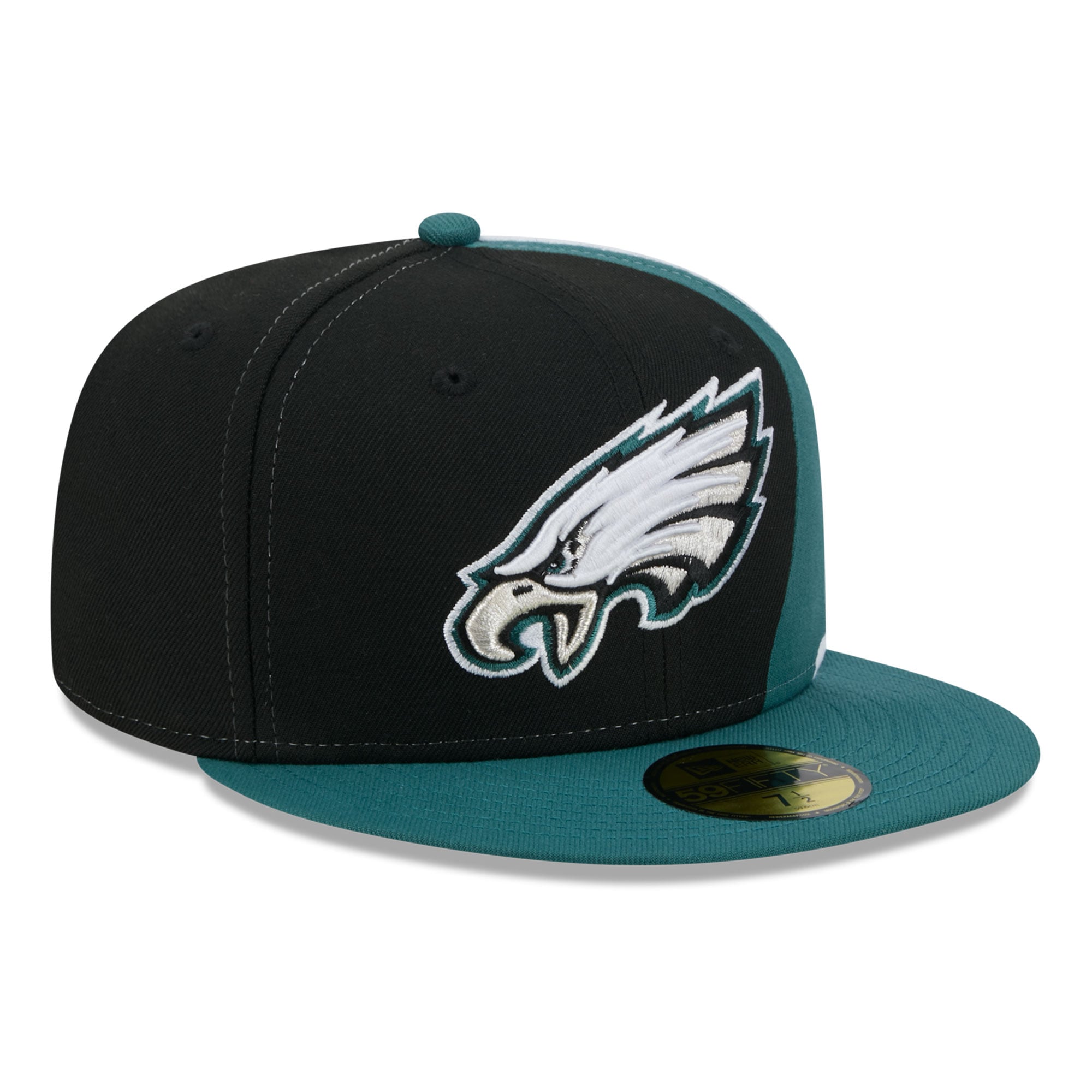 Men's New Era Black/Midnight Green Philadelphia Eagles Shock 59FIFTY Fitted Hat