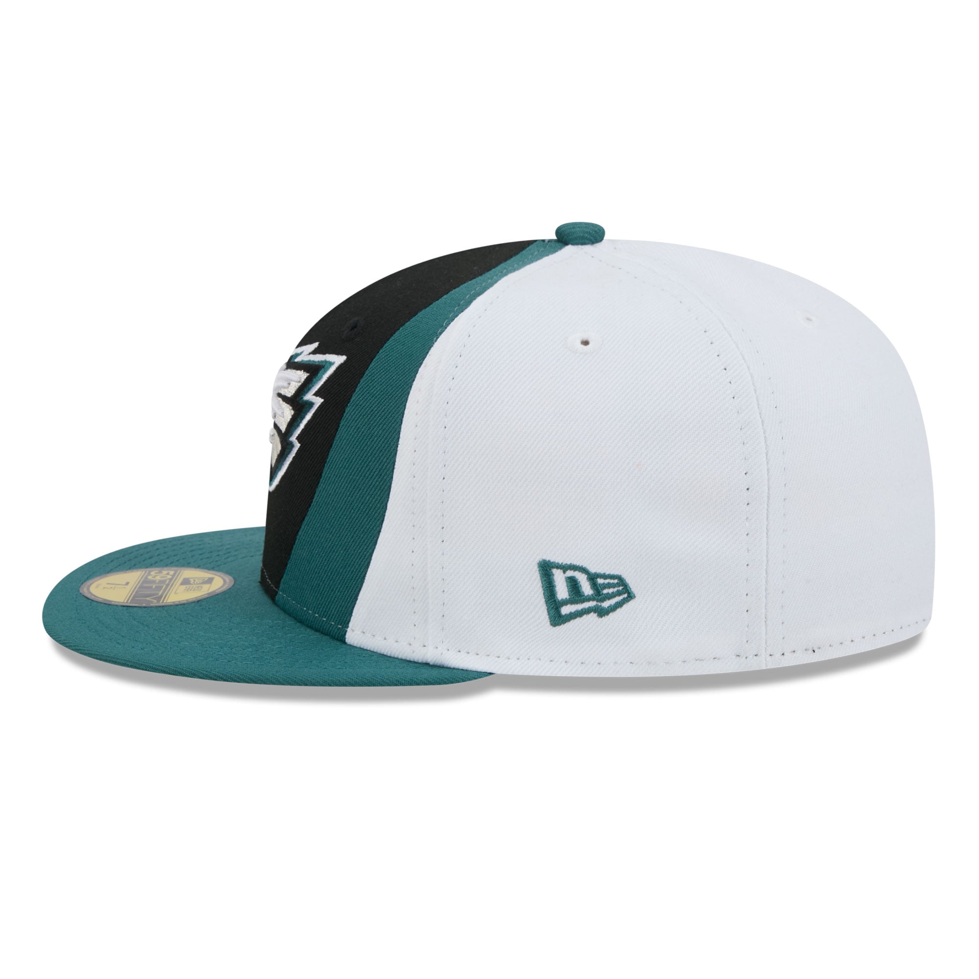 Men's New Era Black/Midnight Green Philadelphia Eagles Shock 59FIFTY Fitted Hat
